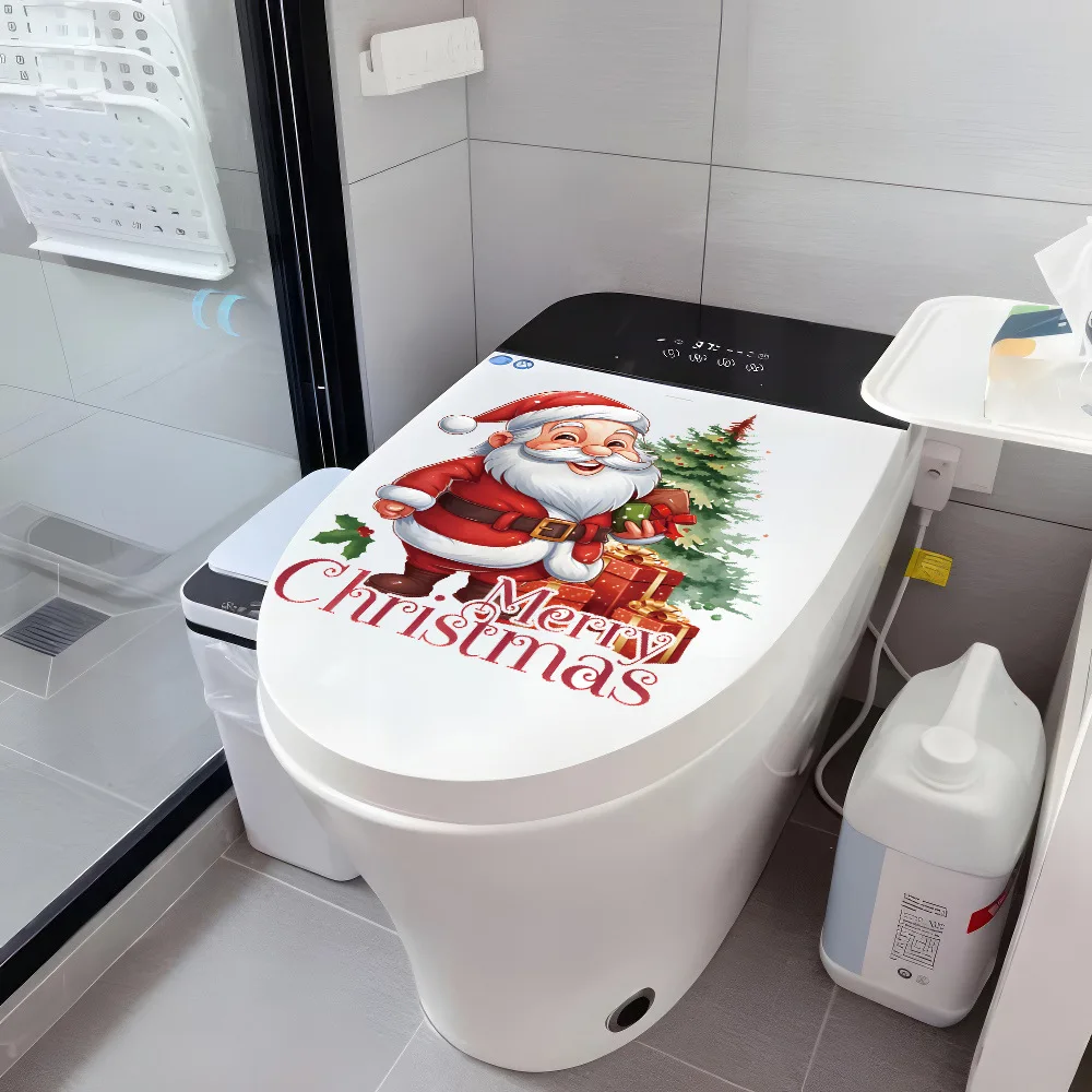 New Creative Gift Delivery Santa Claus Christmas Festival Stickers Room Living Room Bathroom Bedroom Toilet Wall Ceramic Tile Be