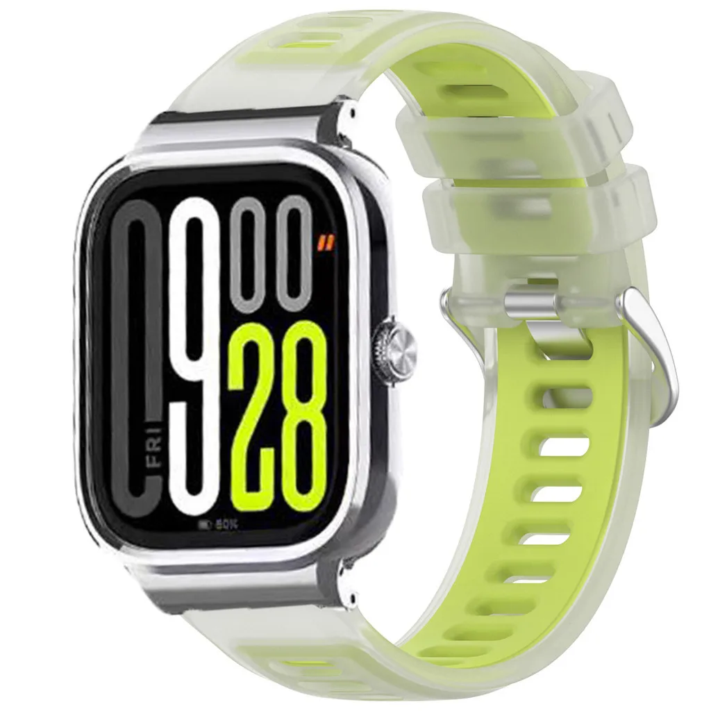 Silicone Strap+ Metal Frame for Redmi Watch 4/5 Smart Watch Shell Protector With Band Case for Redmi Watch 4/5 Accessoris