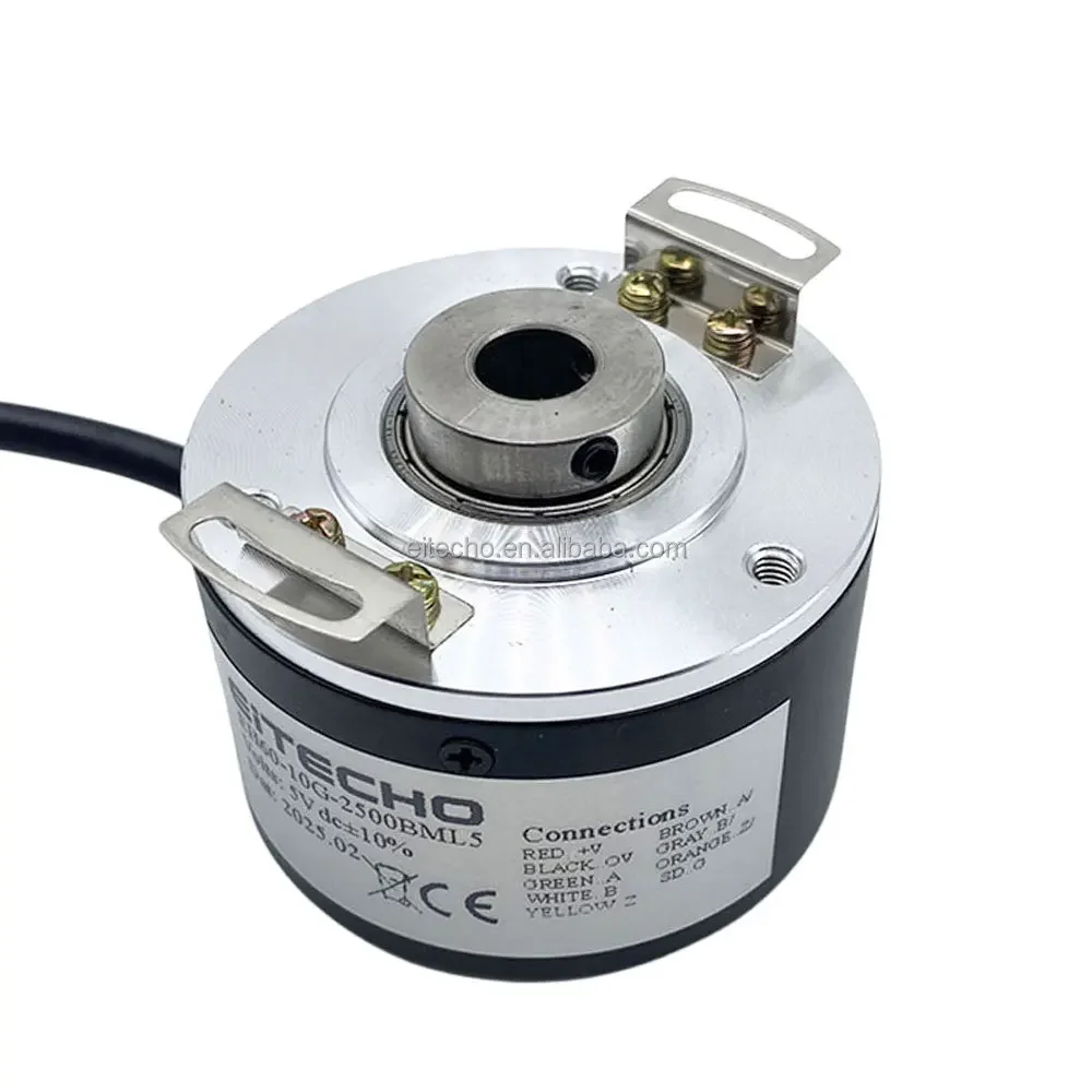 New 3600 PPR Encoder 10mm Hollow Shaft  Line Driver Rotary Encoder 5V