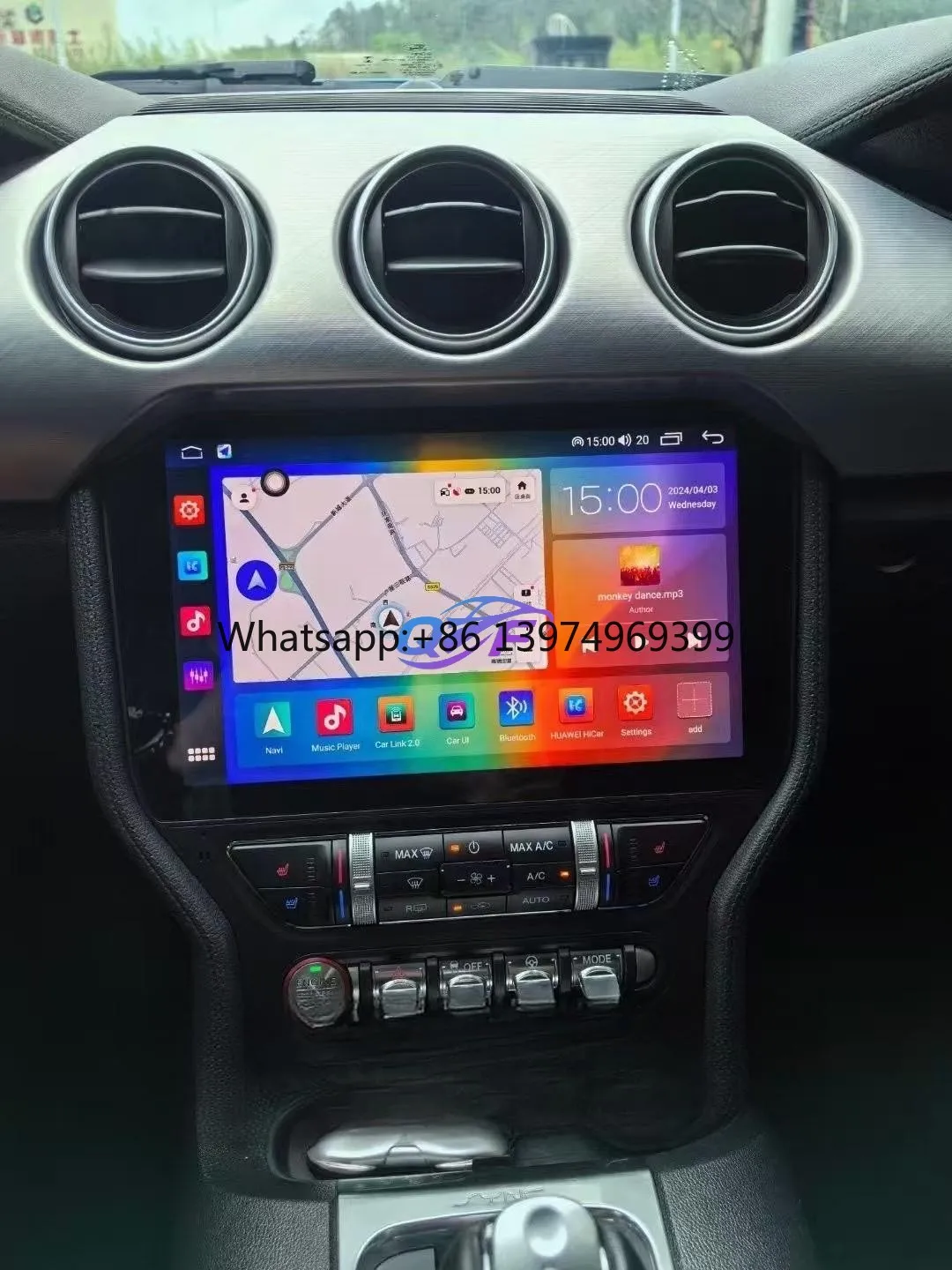 12.3 Inch Digital Cluster for Ford Mustang 2018-2023 Car LCD Dashboard Instrument Speedometer Multimedia Player Virtual Cockpit