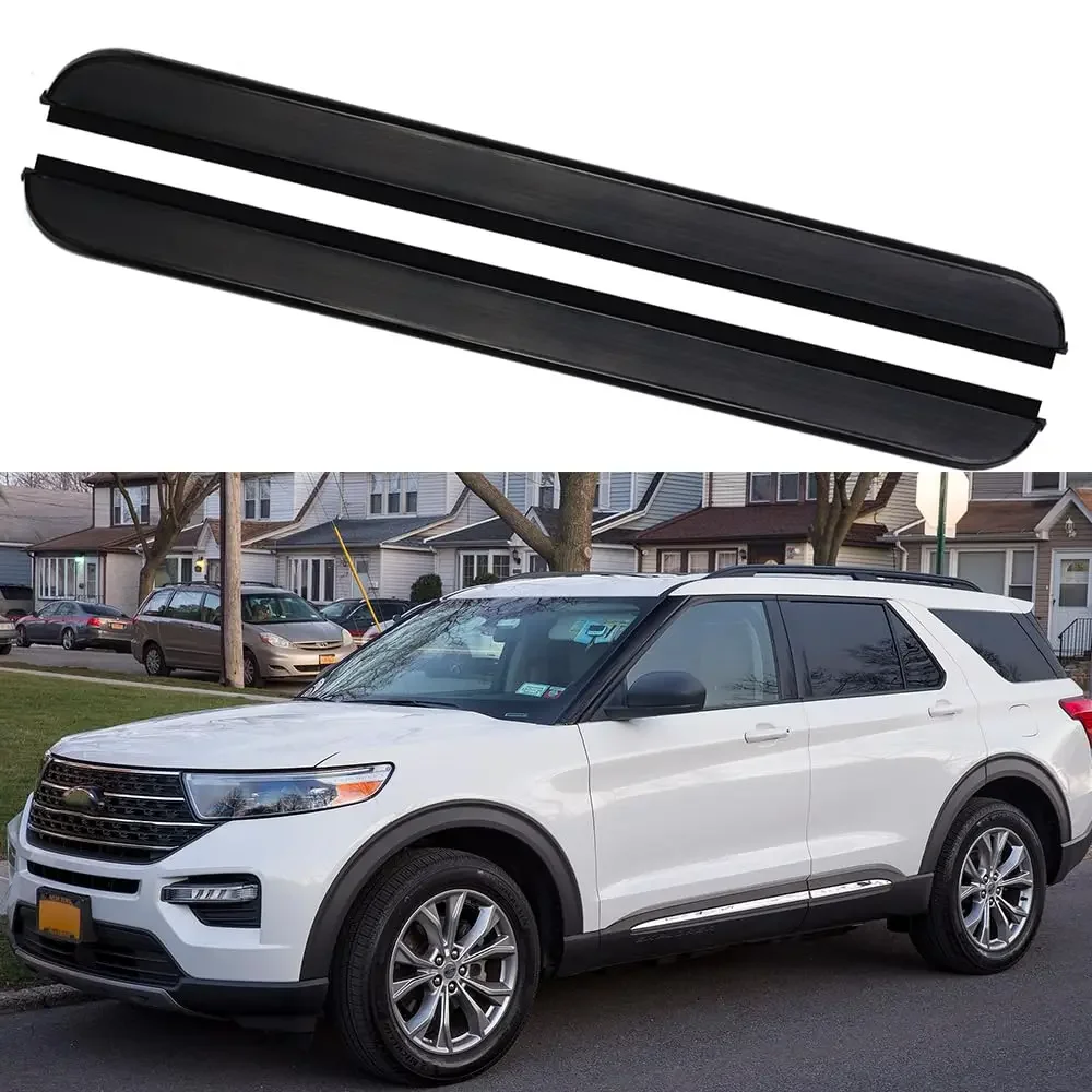 High Quality Aluminium Alloy 2PCS Side Steps Running Boards Nerf Bars Side Pedal Protector Fits for Ford Explorer 2020-2024