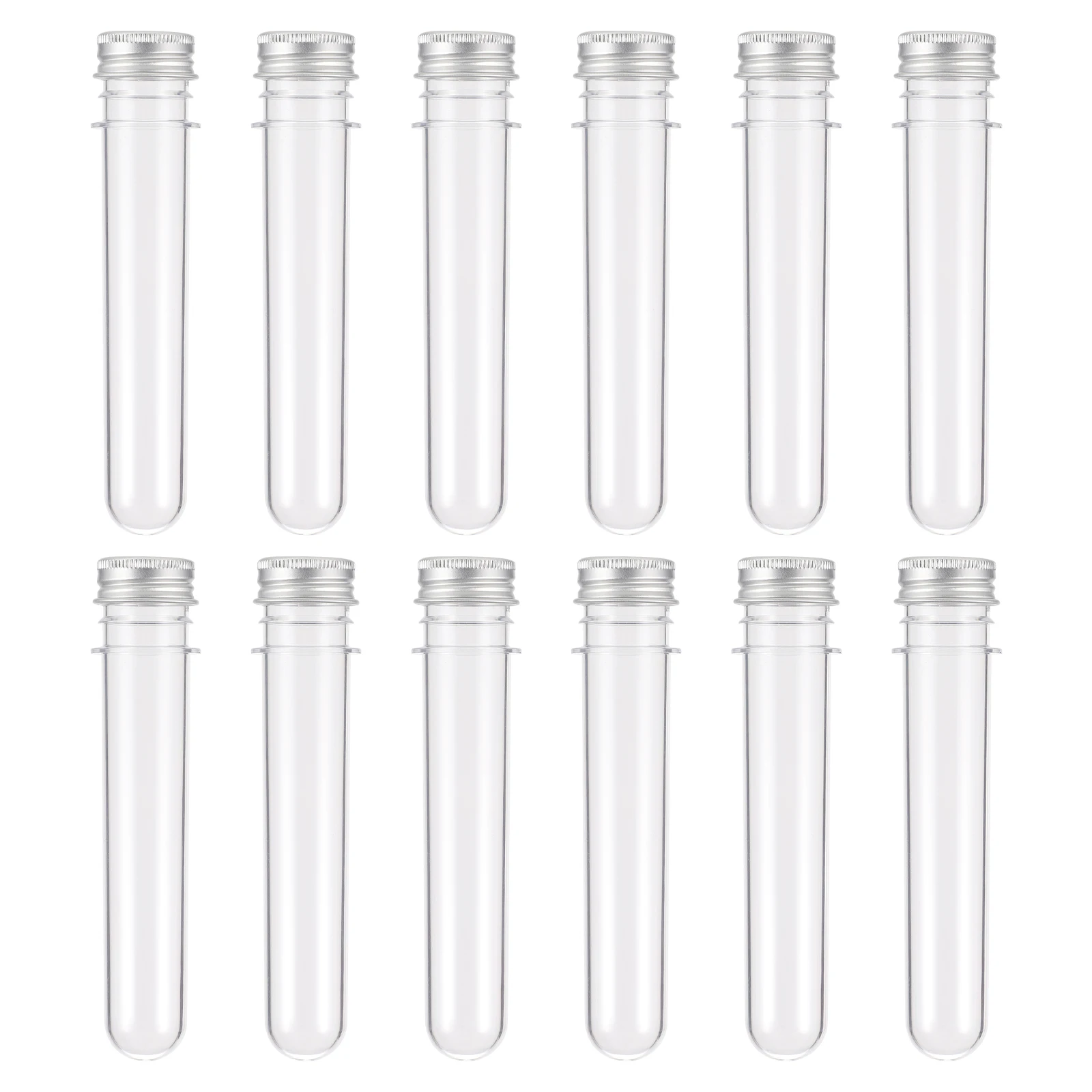 Tubes de sel de bain, bouteilles de stockage en plastique transparent, Tube de bonbons Portable, conteneurs de tubes à essai pour échantillons de masques faciaux, sous-tubes, 12 pièces