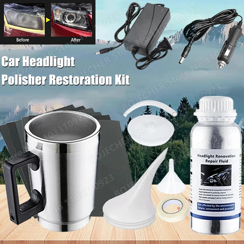 Car Headlight Repair Fluid Headlight Polishing Restoration Chemical Polishing The Headlights Restoration Kit Tool Liquid Repair