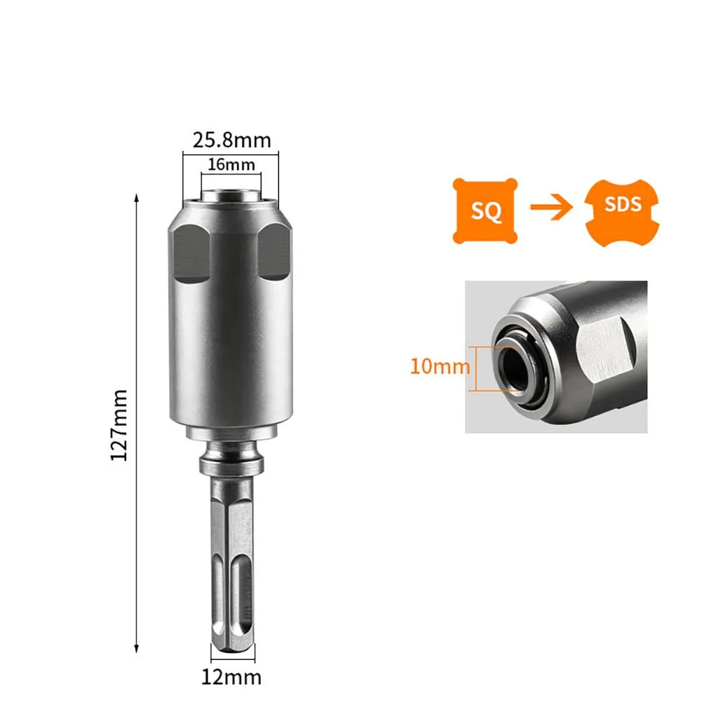 1pc Electric Hammer Conversion Adapter Connecting Rod SDS Round Shank To For SDS-Plus Converter Drill Head Adapter
