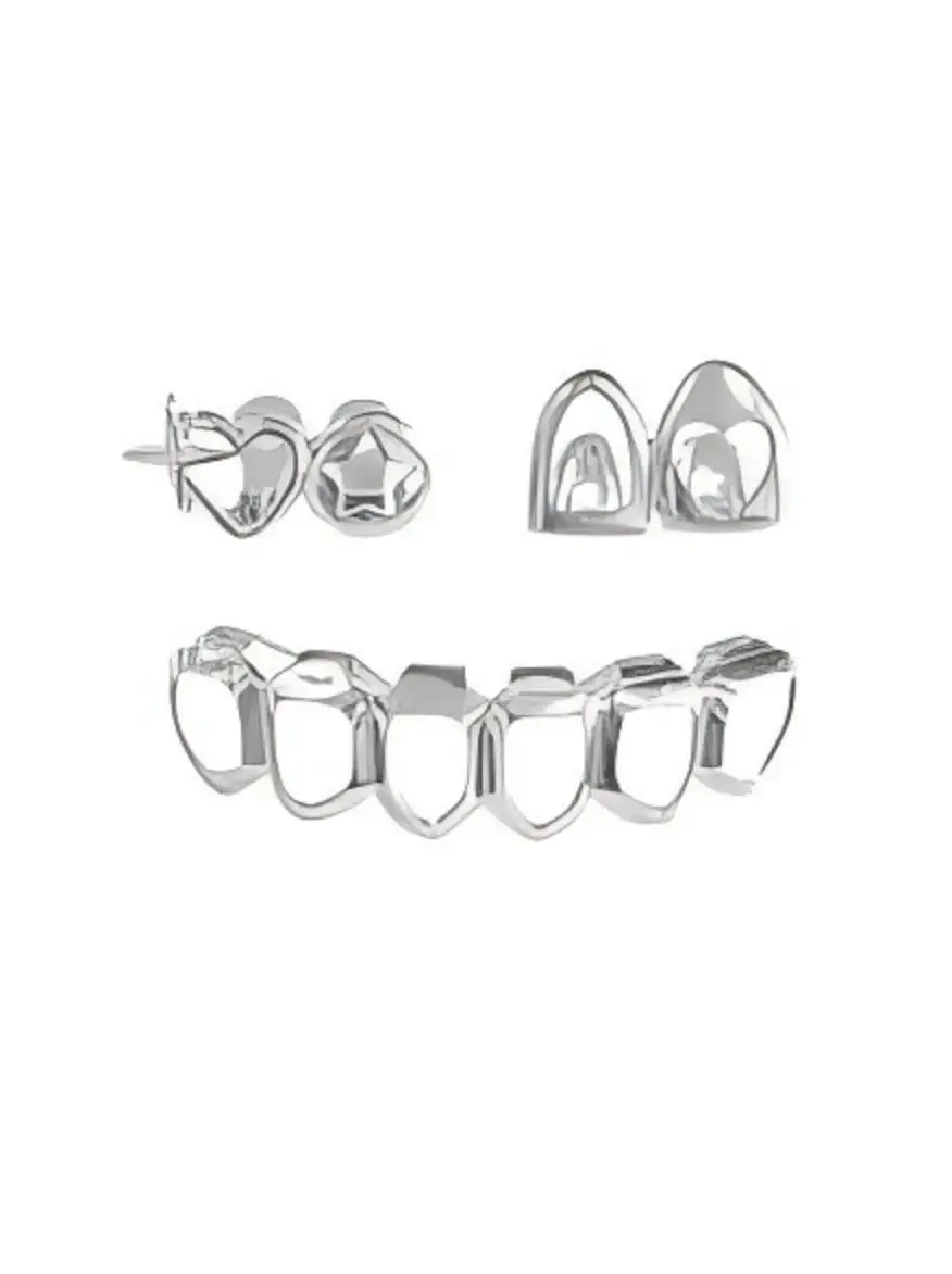 Popular Items: Heart-Shaped And Star-Shaped Hollowed-Out Hip-Hop Tooth Decorations, Party Accessories, And Holiday Gifts