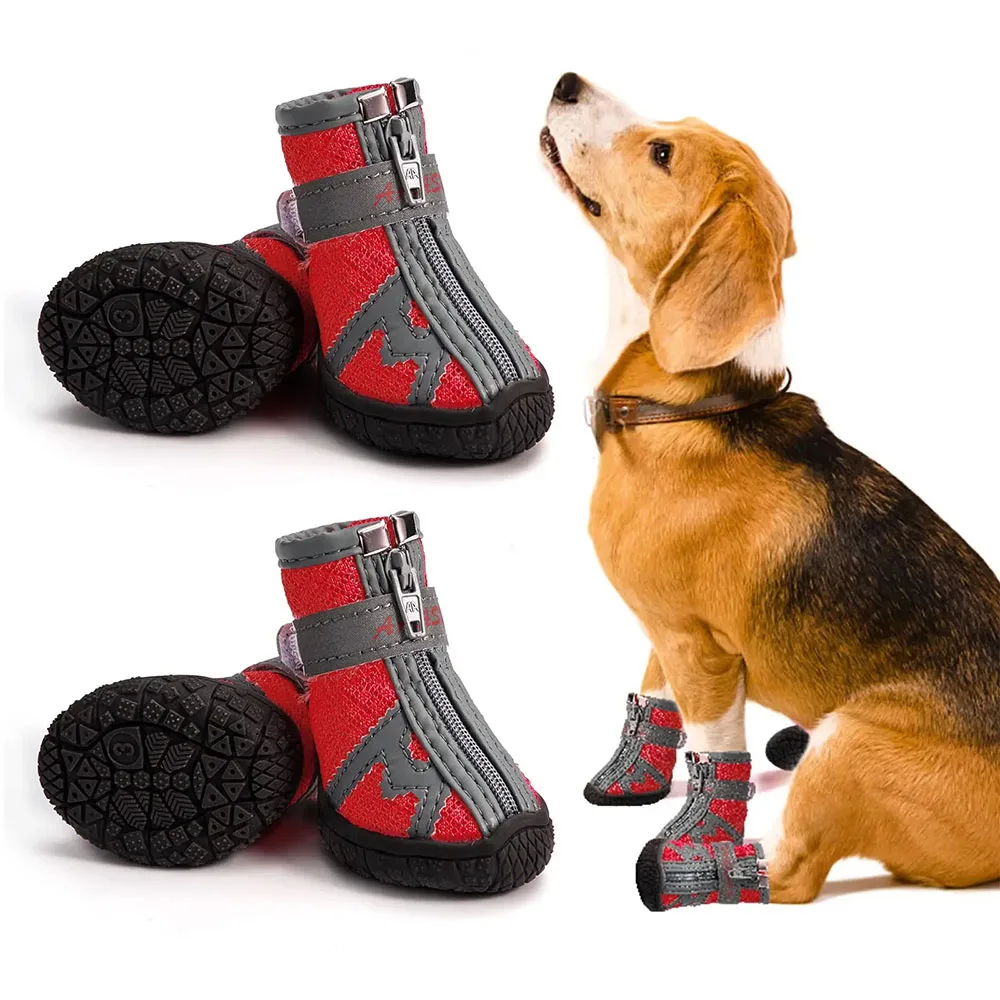 Breathable Dog Shoes Fashionable Dogs Mesh Sneakers Durable Puppy Sneakers Pretty for Small and Medium-sized Dogs Pet Supplies