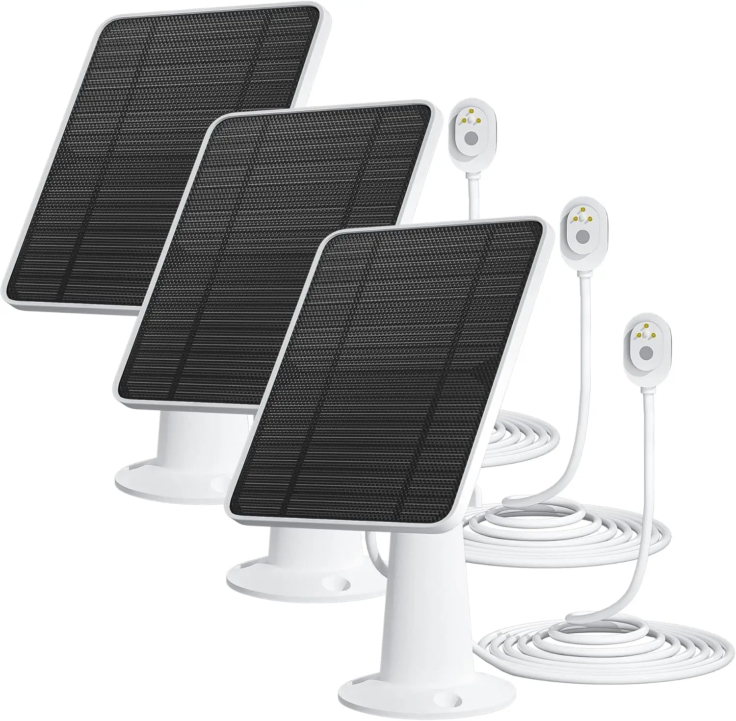 Cargador de panel solar de 3 piezas compatible con Arlo Pro 5S/Pro 4/Pro 3/Pro 3 reflector/Ultra/Ultra 2 cámaras, paneles solares de 6 V 4,5 W