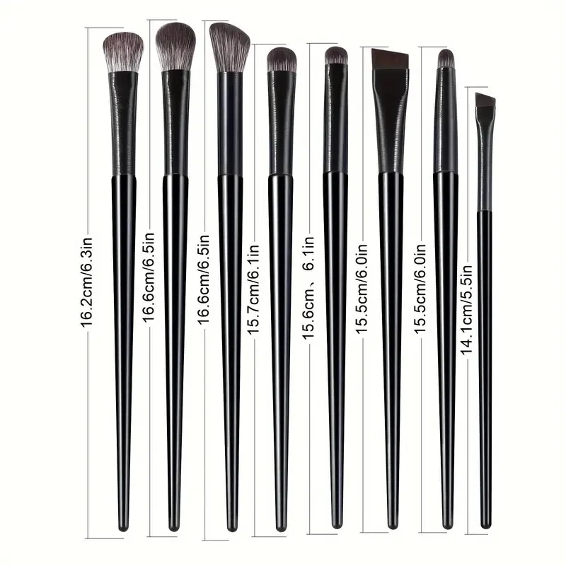 Set da 8 pezzi di pennelli per set trucco ombretto creano un trucco occhi perfetto, ombretto preciso, penna eyeliner, contorno, setole morbide