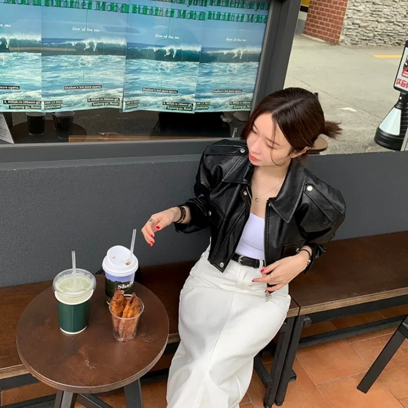 カジュアル ファイオン ジッパー カラー オルト レザー ジャエット アウター 韓国 スレ レギュラー フィット ミディアム ソフトン オンライン限定