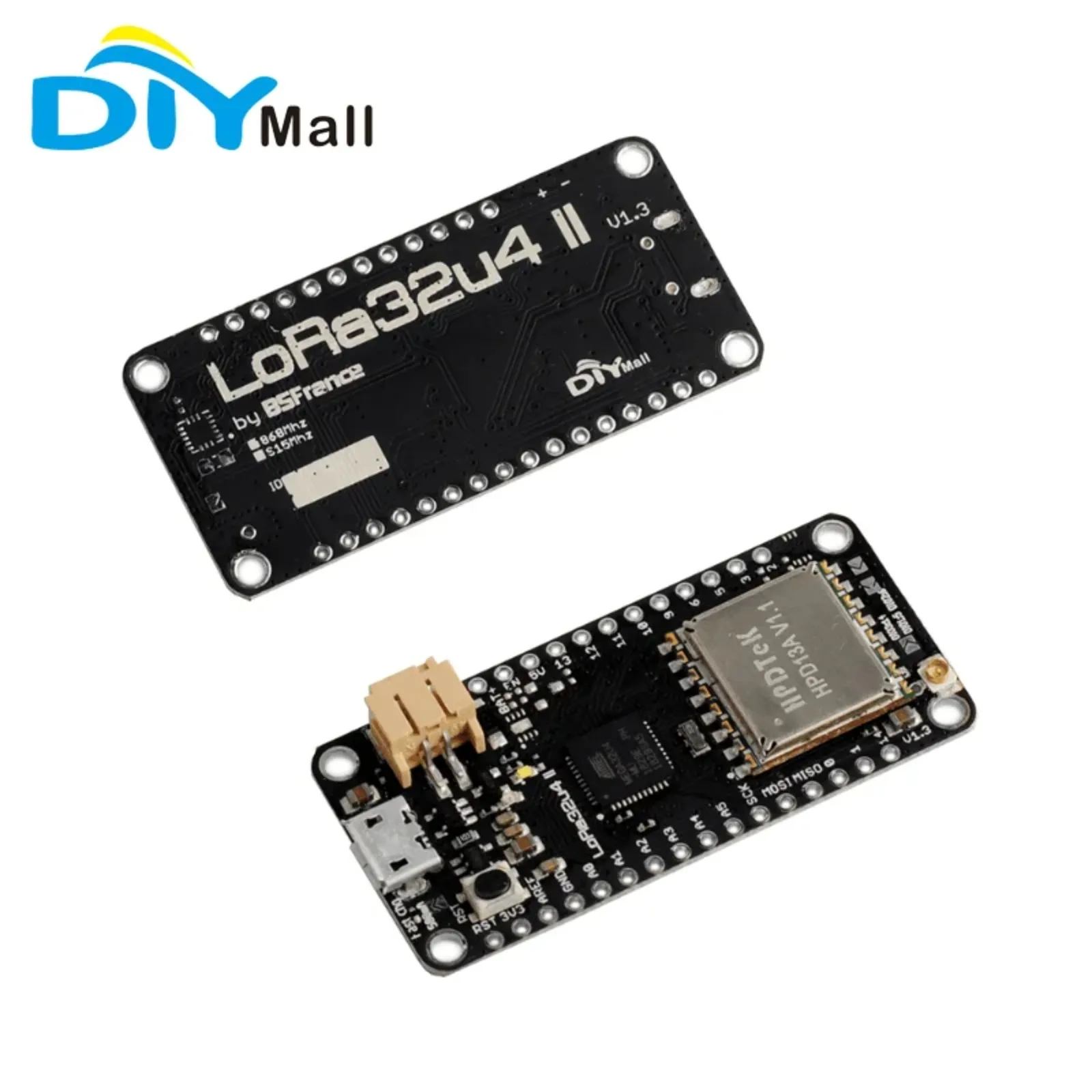 Placa de desarrollo LoRa32u4 II, 868MHz, 915MHz, módulo Lora IOT SX1276 HPD13, módulo transceptor Wifi, antena, conector JST, 2 uds./lote