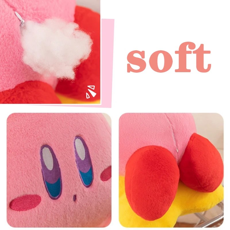 30-60 Kirby Plush Toy Cute Stuffed Doll Big Size Cartoon Cute Anime Star Hug Pillow Pink Gift for Kids Birthday Room Decoration view 4