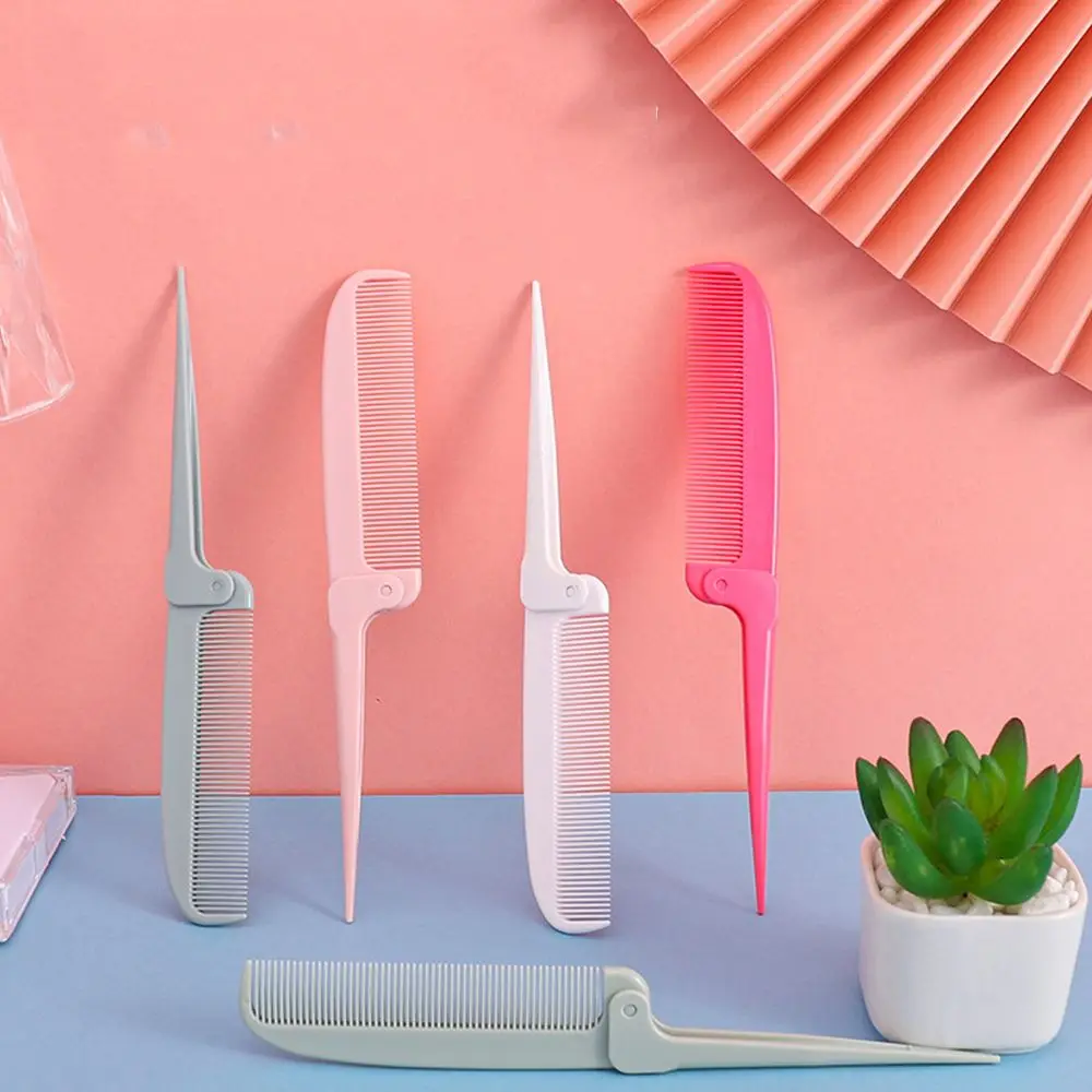 

Зубная расческа для салона, парикмахерские инструменты для укладки волос, щетка для краски, массажер для головы, заостренный хвост, щетка для волос, складная расческа для волос