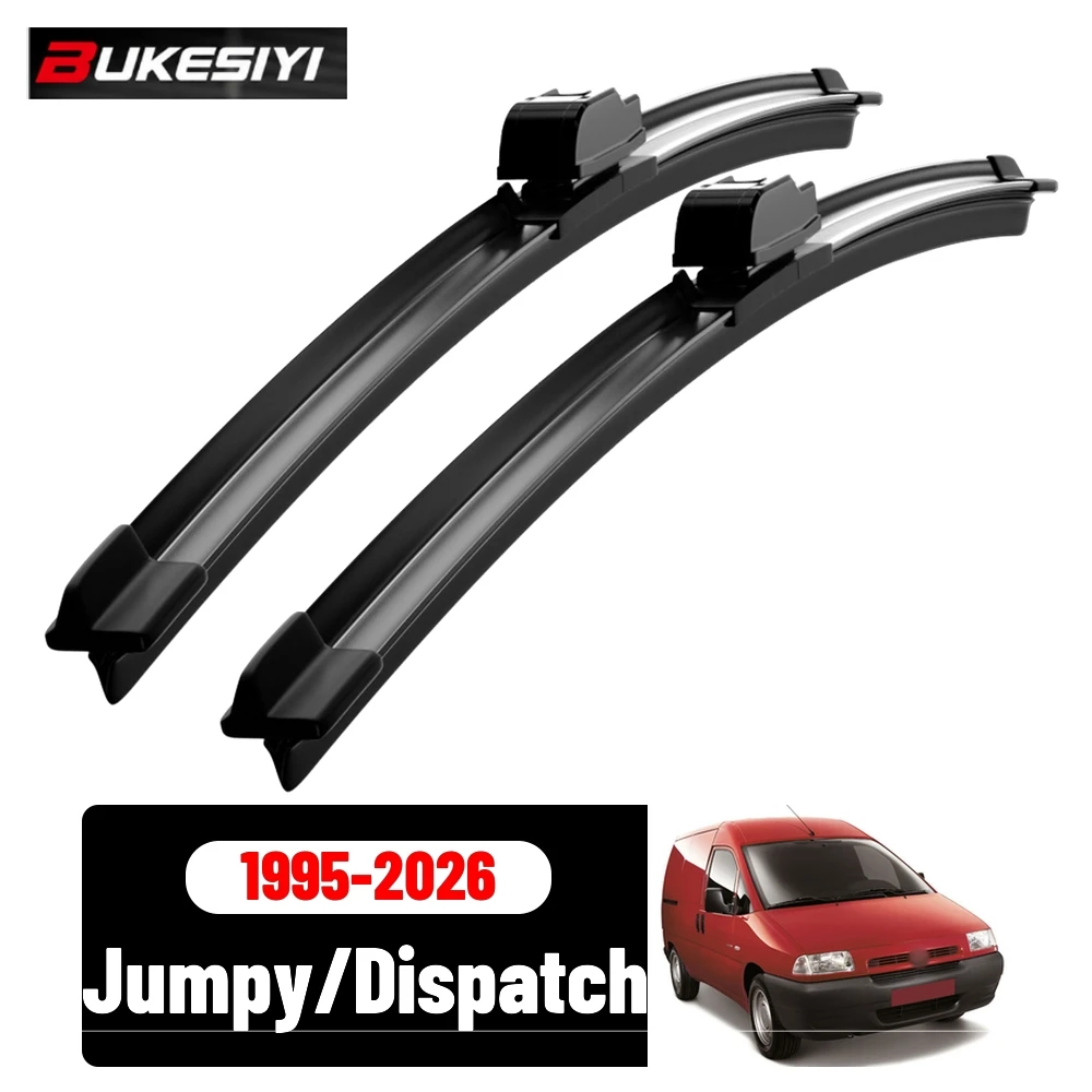 2 Stück Frontscheibenwischer für Citroen Jumpy Dispatch 1995-2026, geräuschlos, langlebig, hochwertige Scheibenwischerblätter, Zubehör 2020 2022