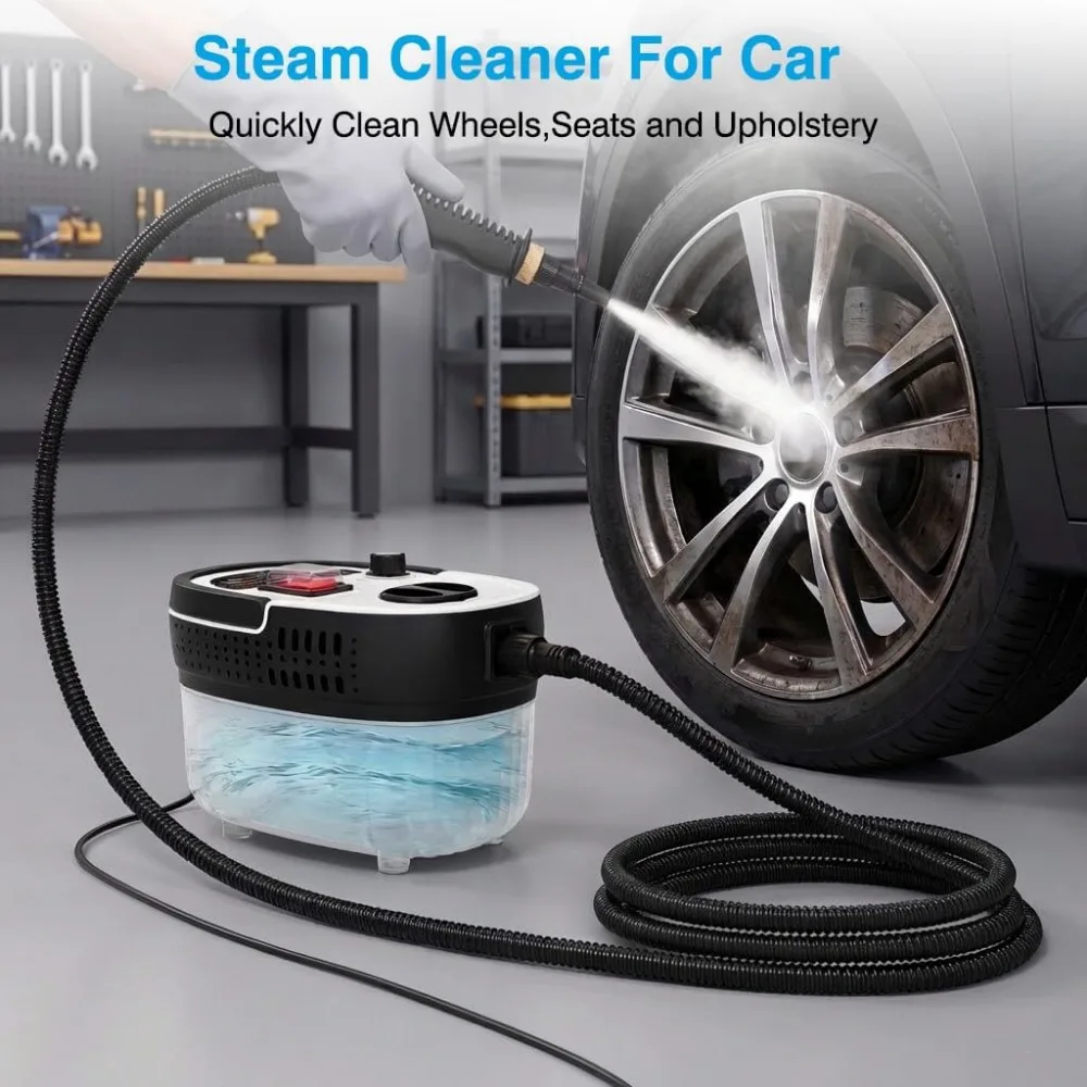 2500W High-Pressure Steam Cleaner for Home & Car, 15s Heat-Up, 6-Level Steam, 17-Pcs Kit, ANSI Z87.1 Goggles view 5
