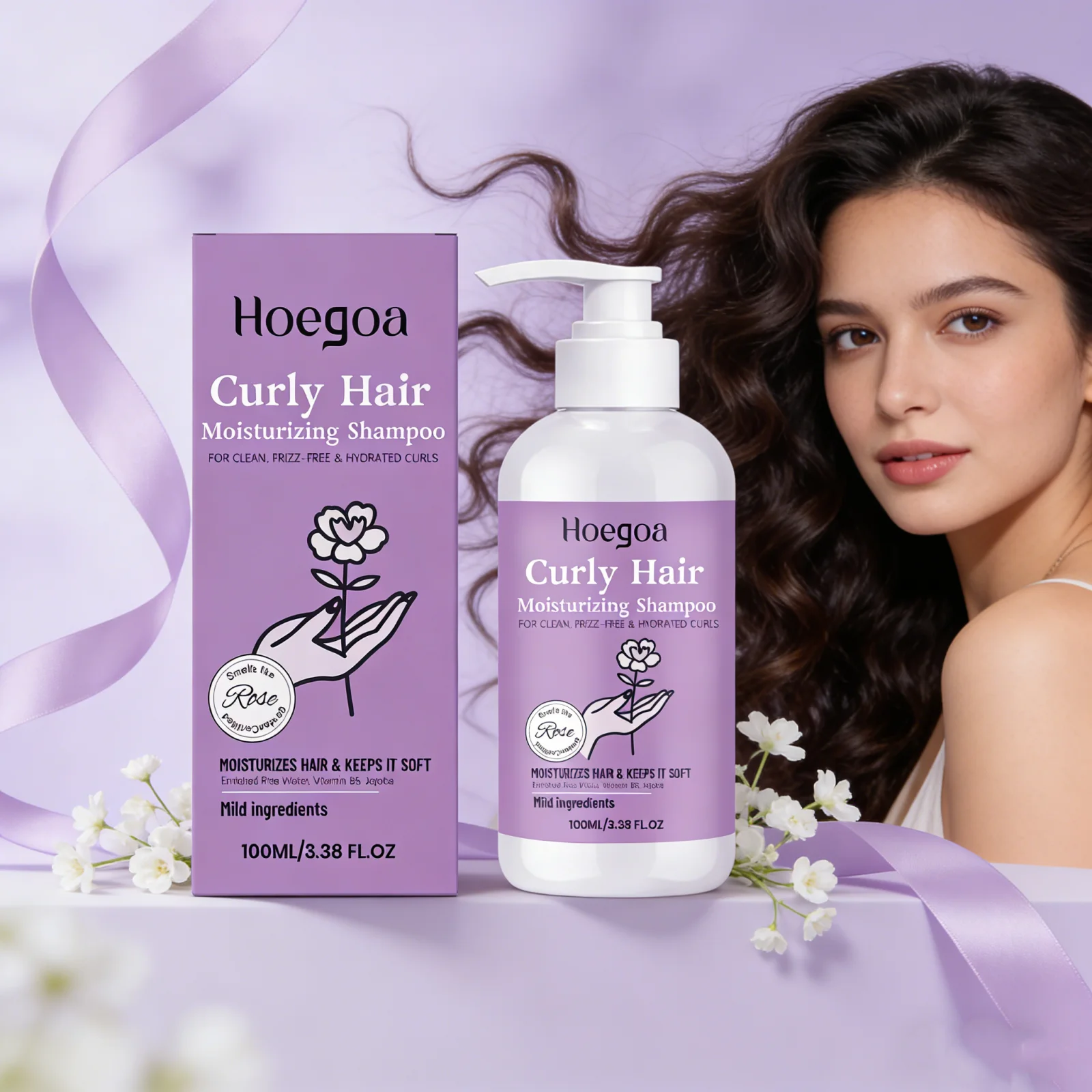 

Увлажняющий шампунь для ухода за кудрями: восстановление секущихся кончиков, разглаживание, придание блеска, увлажнение, повышение эластичности, смягчение вьющихся волос