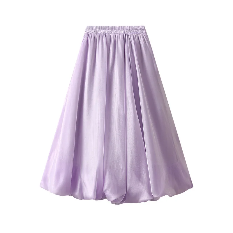 Paarse Rok Vrouwen Elegante Mode A-Lijn Tule Rok Voor Vrouwen Herfst Winter Zoete Midi Lange Rok Vrouwelijke Mesh Party Tutu Rok