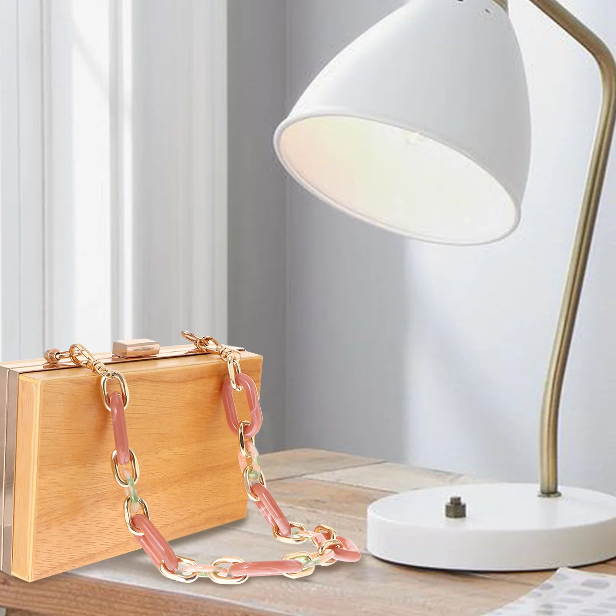 

1Pcs Handbag Chain Replacement Acrylic Durable Strap Easy Install Versatile Compatible with Various Bags Fine Workmanship