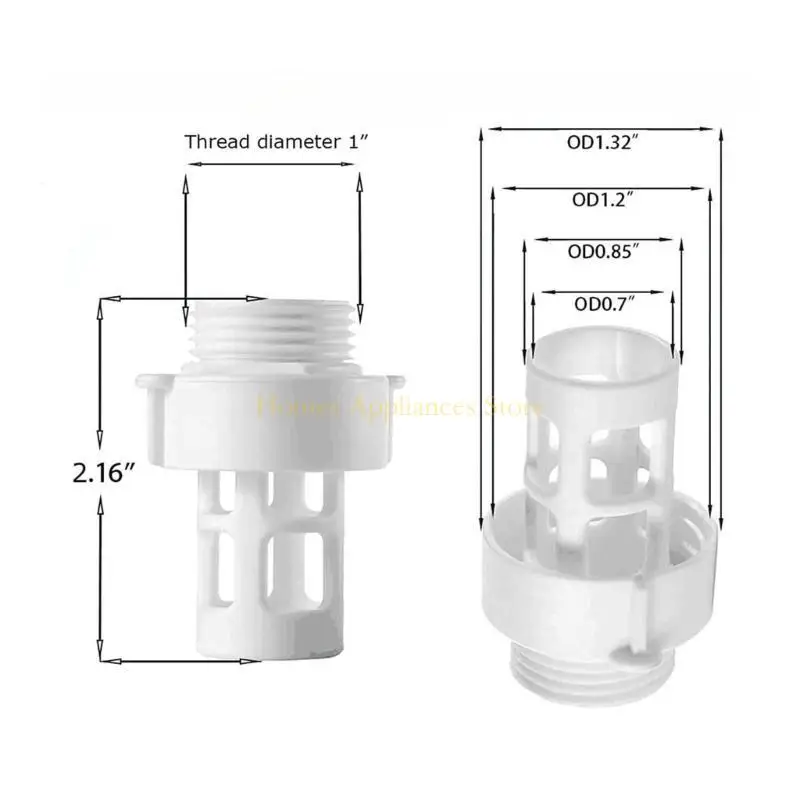 D0AB Пакет 2 дренажного адаптера бассейна садовый шланг адаптер ABS материалы для бассейна