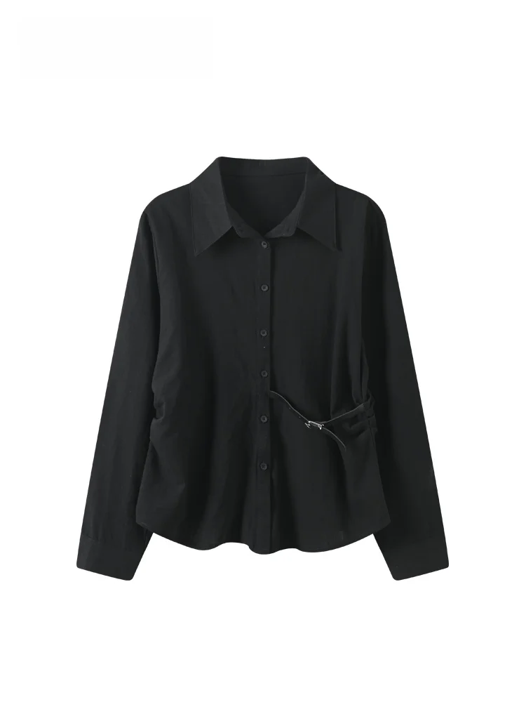 

CaraCLUB: Новая женская повседневная универсальная блузка с длинным рукавом больших размеров для полных женщин, коллекция ранней весны