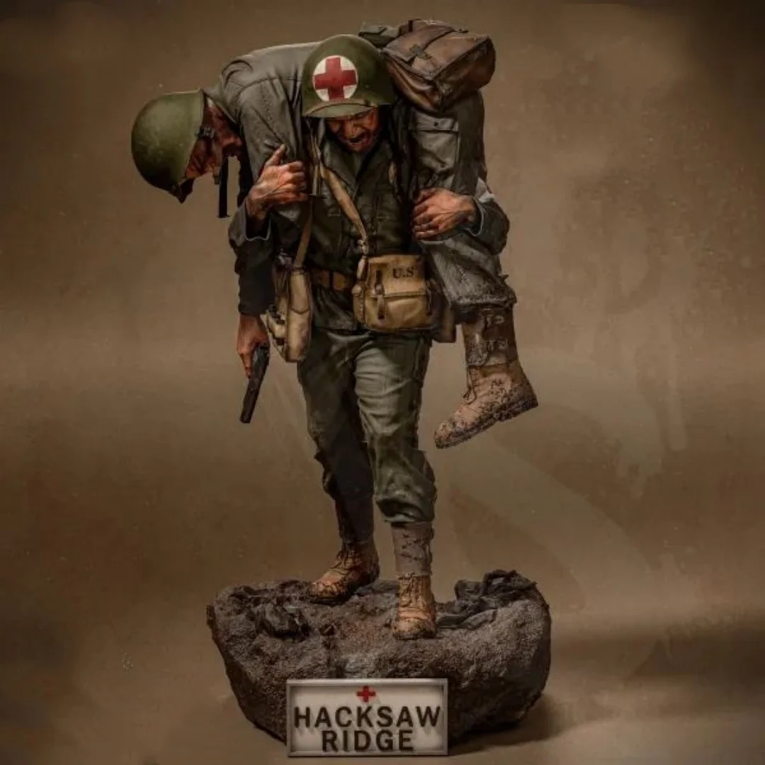 

1/24 Scale 75mm height Resin Figure Assemble Model Kit World War II medic Desmond Unassembled and Unpainted 3D printing statue