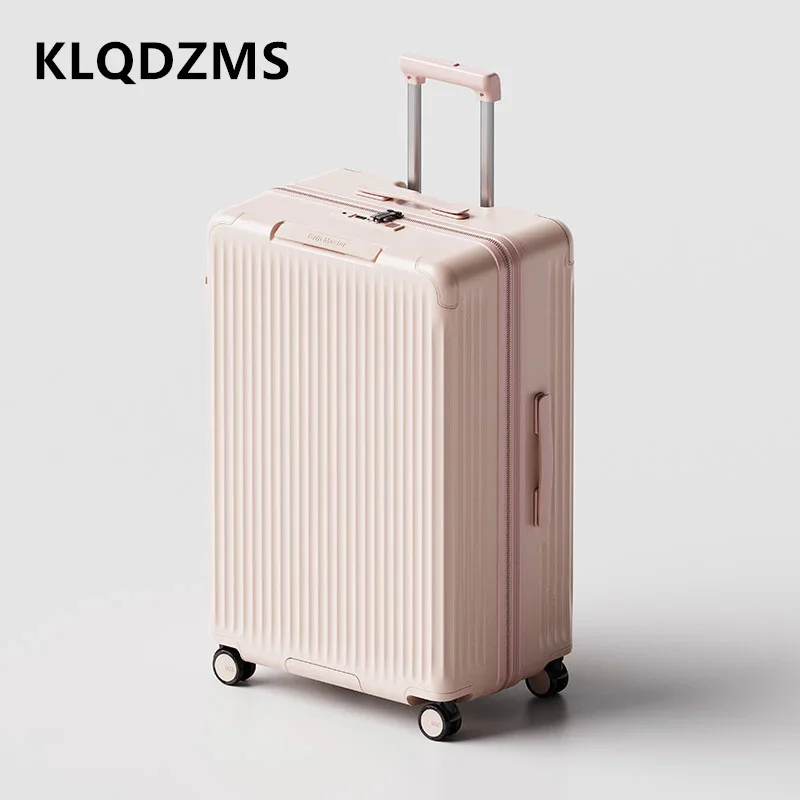 KLQDZMS-maleta expandible con cremallera, Maleta de gran capacidad, bolsa de lona con carga USB, cabina Luggag, 20, 24 y 28 pulgadas