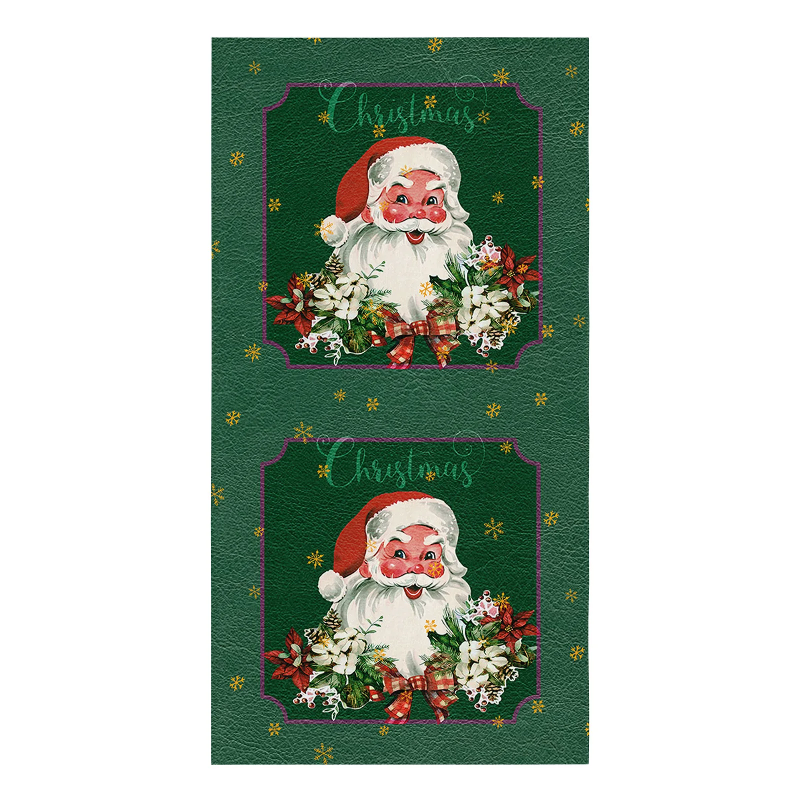 Flowers Christmas Pines Santa Claus Snowflakes Soft Microfiber Kitchen Towels Absorbent Dish Cloth Kichen Cleaning Supplies