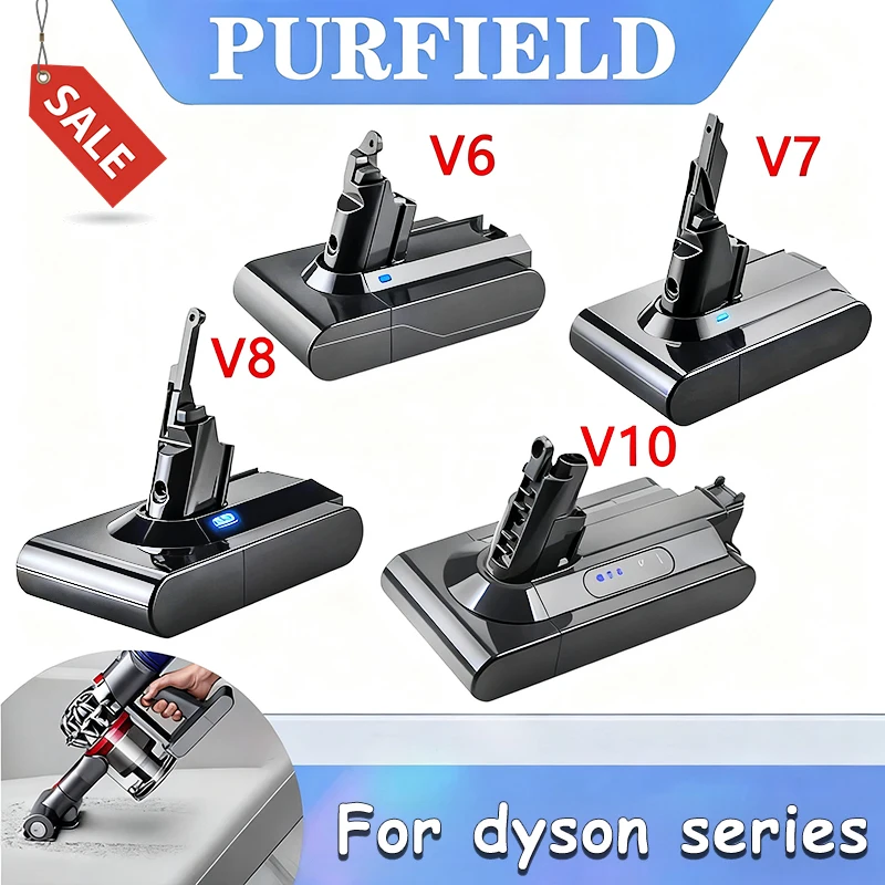 6.8/9.8Ah Vacuum Cleaner rechargeable Battery for Dyson V6 V7 V8 V10 Series SV07 DC62 DC58 DC31 Absolute Fluffy Animal Bateria