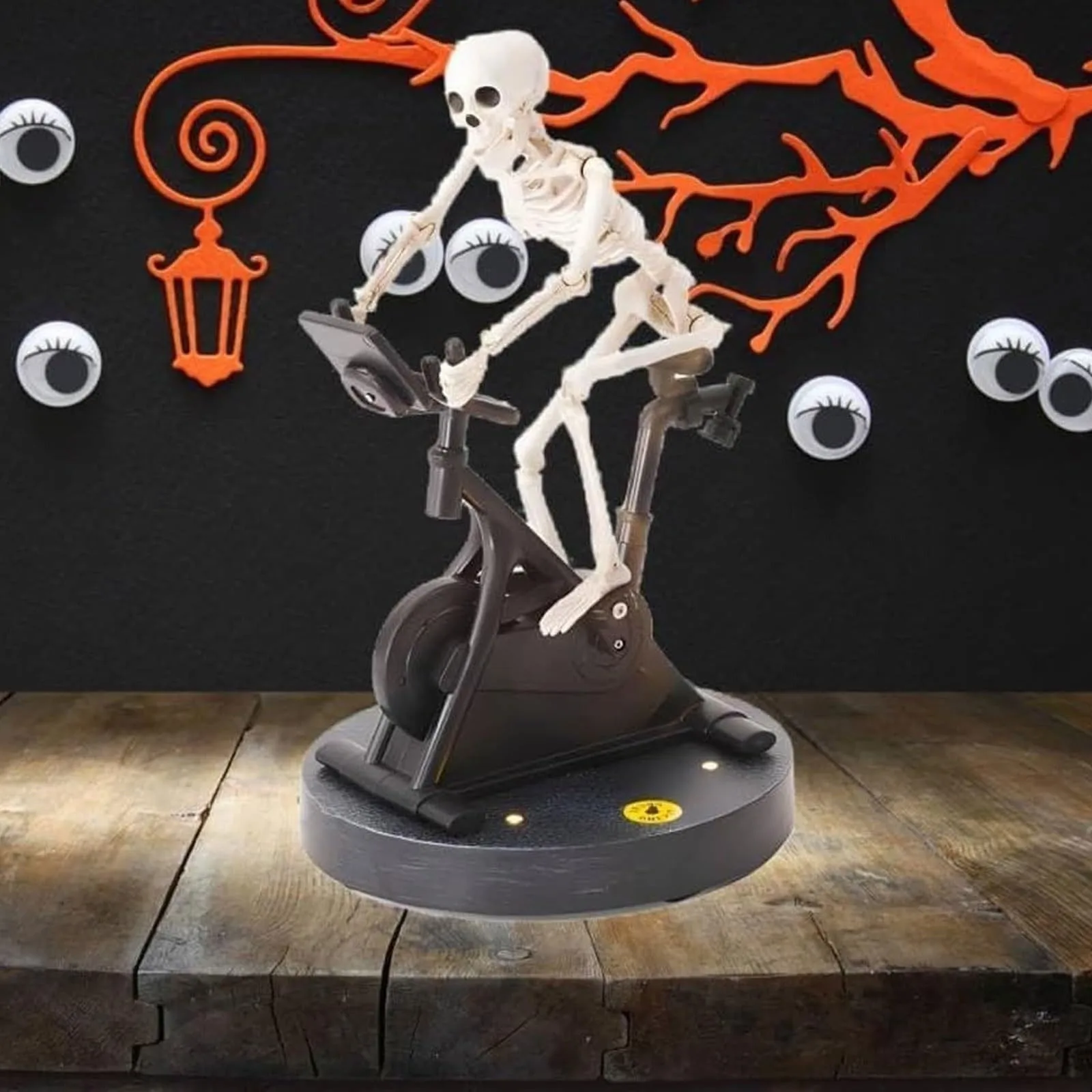 

1/2/3pcs Animatronic Skeleton, Animated Skeleton Riding Bike, Funny Animatronic Skeleton, Novelty Halloween Tabletop Decor