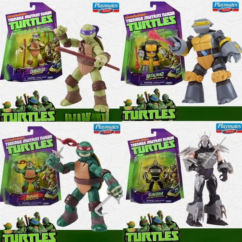 

Playmates Черепашки-ниндзя, фигурки героев, измельчитель с металлическими головками, Donatello, Леонардо, коллекция игрушек, украшения, подарки для детей