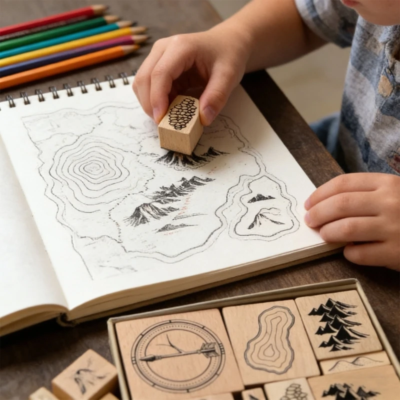 16 Stuks Kaart Maken Stempel Set Houten Rubber Stempel voor Kaart Maken Reizen Journaling Kaart Maken Scrapbooking Decoratie