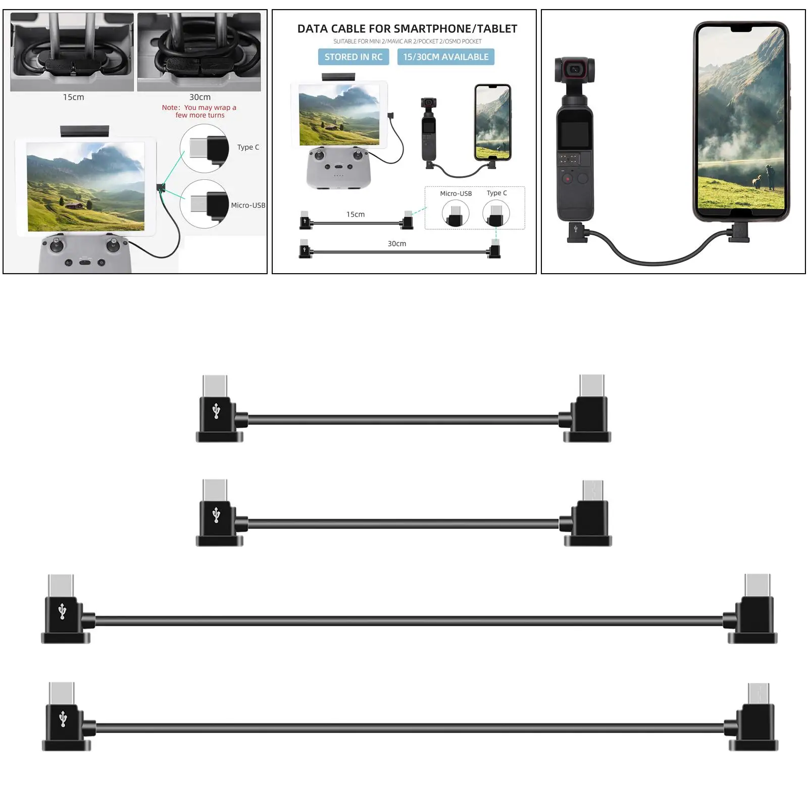 Cabo de Dados Portátil para Telefone e Tablets, Controle Remoto, Data Line