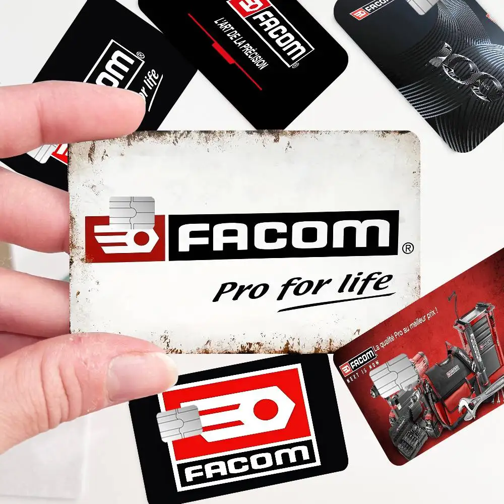 FACOM Logo jeu Anime autocollant Film peau housse pour petit grand sans puce débito carte de crédit côté avant