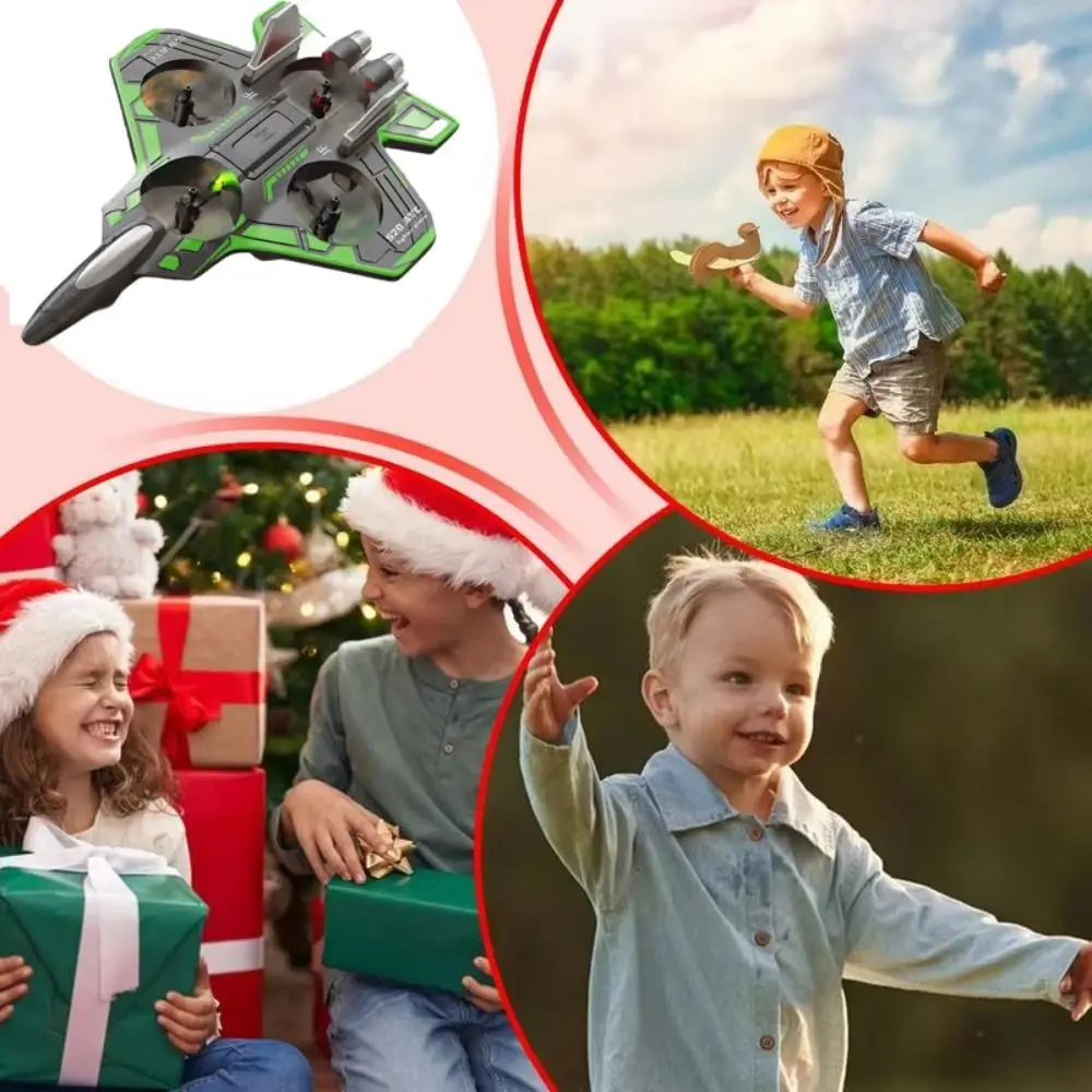 

EPP Foam Remote Control Foam Fighter RC Drones Rechargeable Four Motor Helicopter Toy Durable with Light RC Hobby Jet Plane