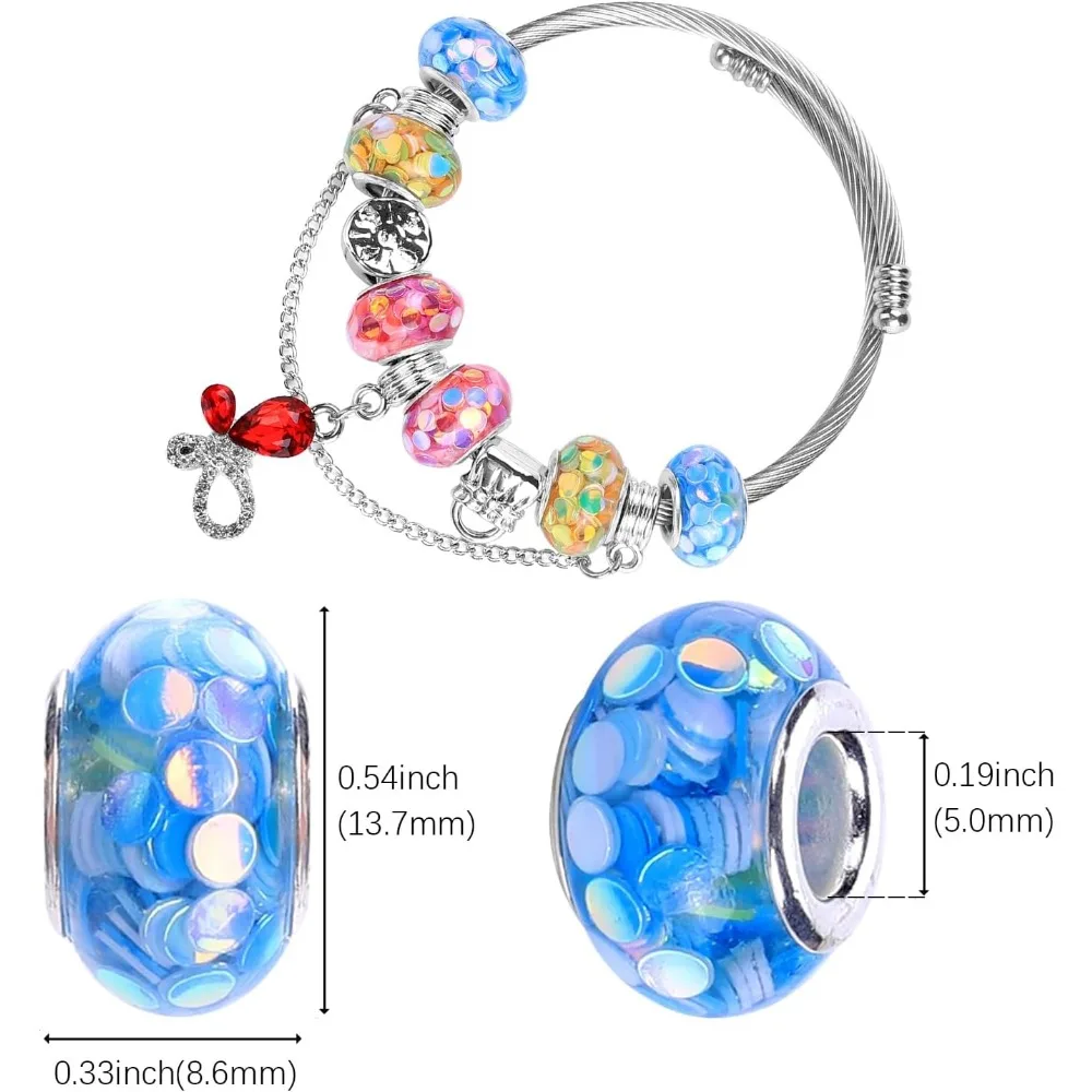 20/50pcsResin Material XMAS European and American Creative Personality Elegant Style Large Hole Bead DIY Jewery Bead Assortment