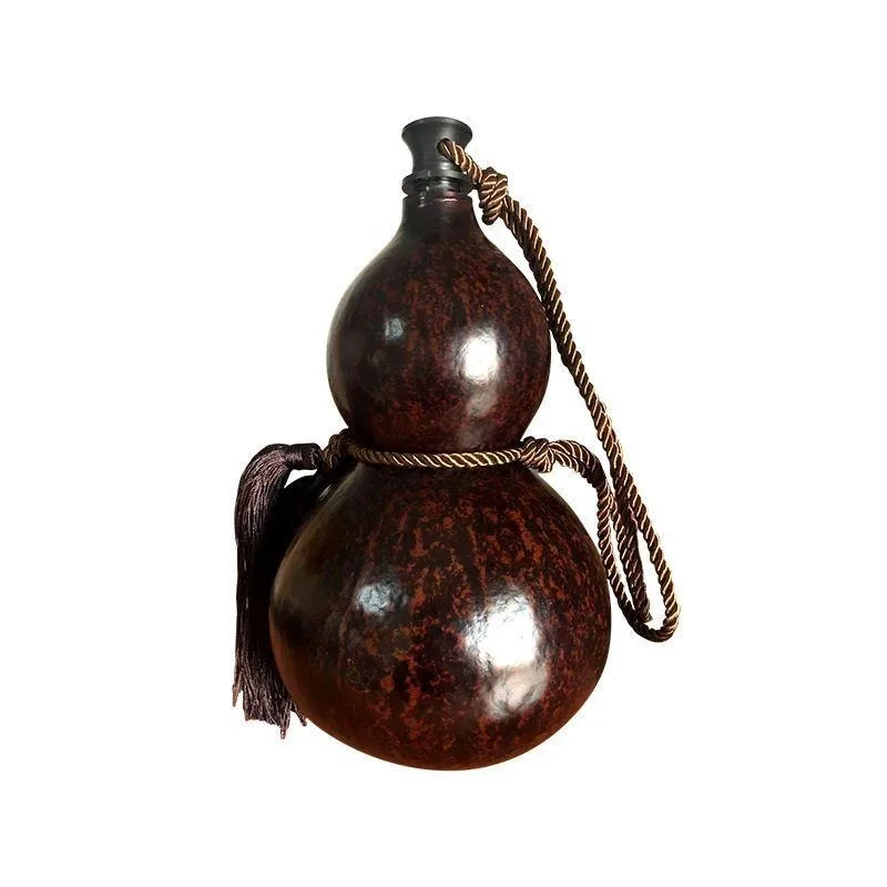 Chinese Retro-Inspired Gourd Water Bottle Large Capacity Durable Gourd Beverage Container Boating Decor Camping Barbecue