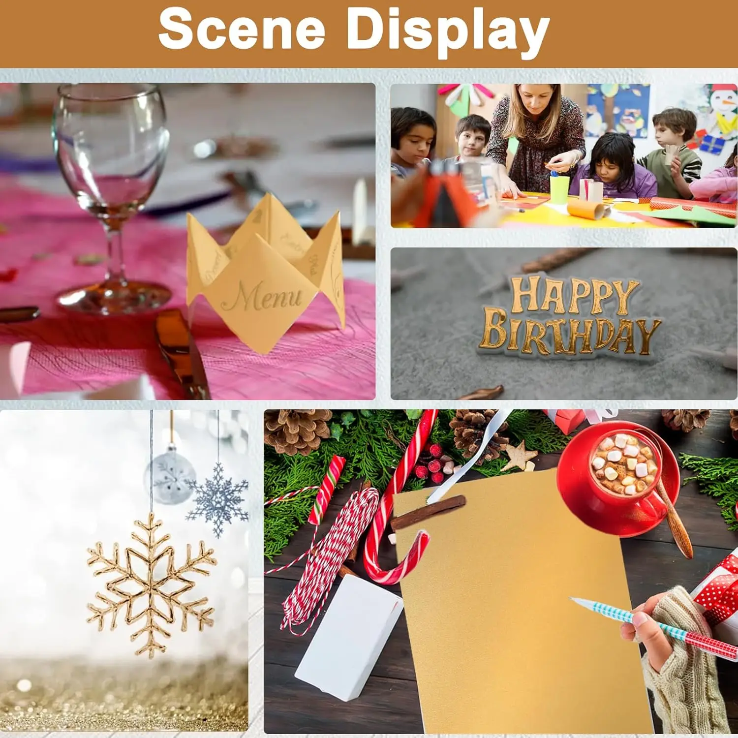 Pegatinas de inyección de tinta de vinilo imprimibles Premium A4, 210x297mm, 20 hojas de papel adhesivo dorado de 8,3x11,7 pulgadas, adecuado para impresión de inyección de tinta Wa