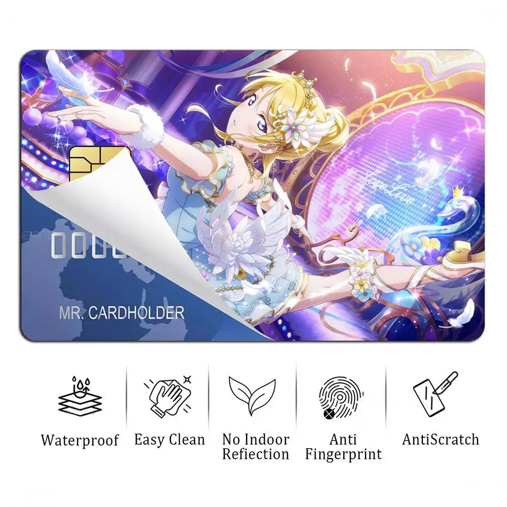 Us E-Eli Ayase MUSE Group Card Stickers for Bank Access Protective Waterproof Film Cover Sticker Gift