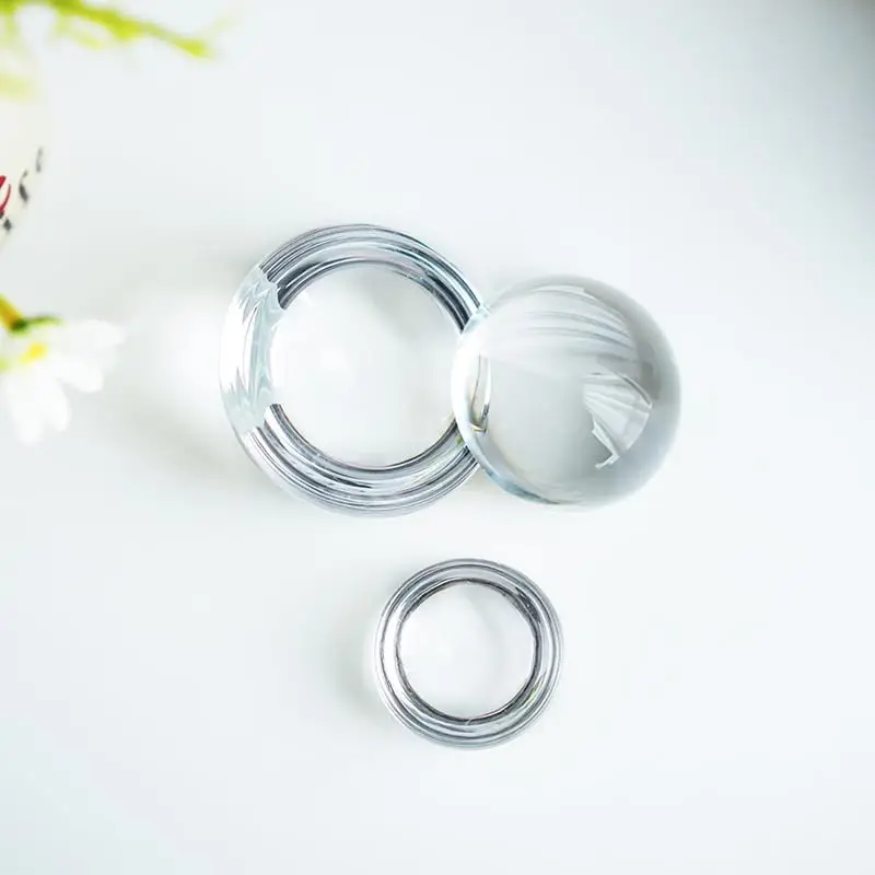 3pcs Clear Crystal Dome Magnifier Glass Paperweights for Home Decor Reading Newspapers(2.3 x 1.9 x 1.5 inch)