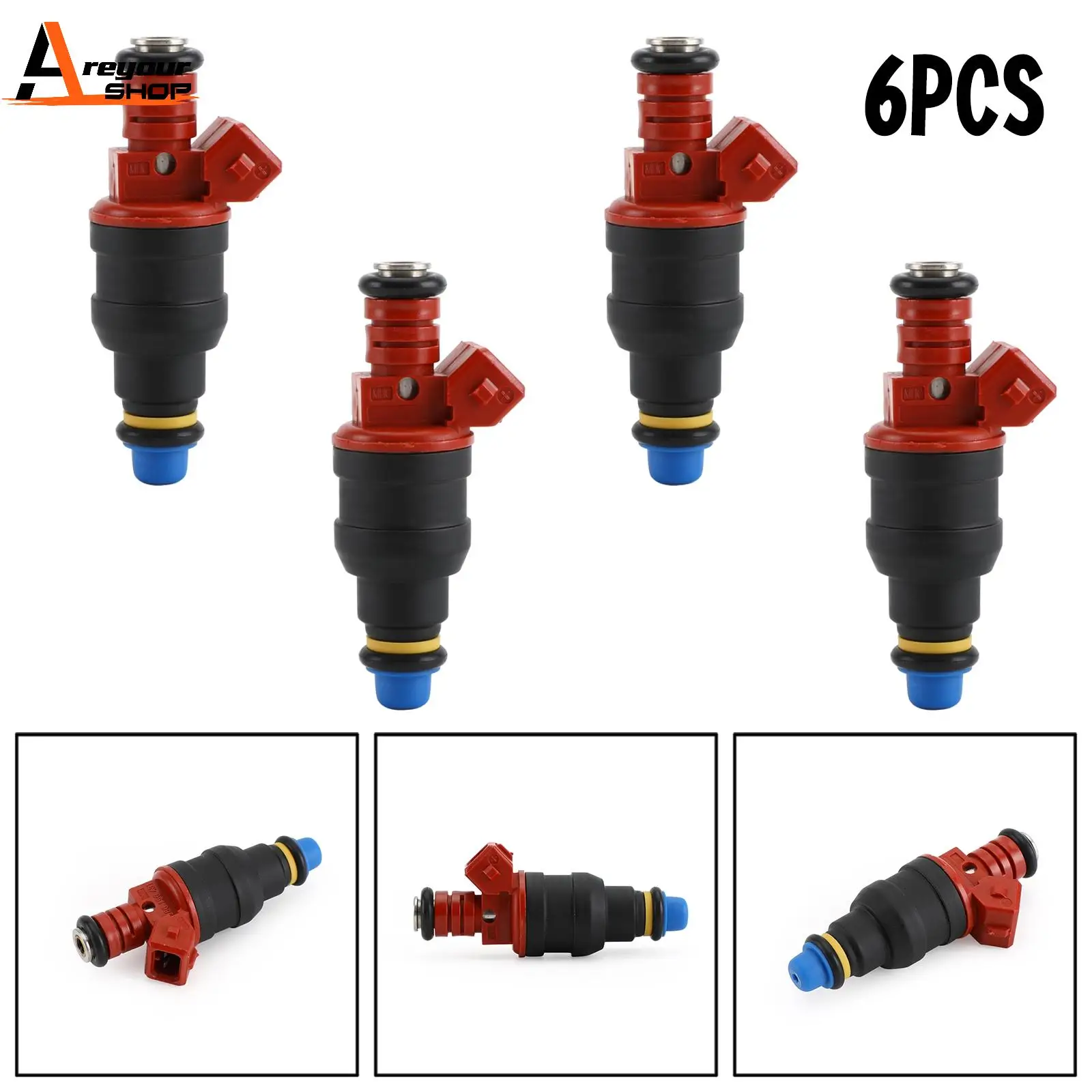 Areyourshop 4pcs Fuel injectors fit For Saab 9-3 2.0L 1999-2001 9000 2.3L 900 2.0L 1994-1998 852-12123 Car Auto Parts