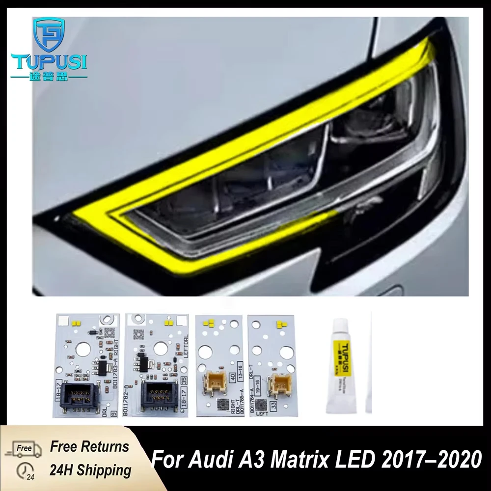 Yellow DRL Boards For Audi A3 RS3 S3 Matrix LED Daytime Running Lights 8V0998473A 8V0998474A Turning Light