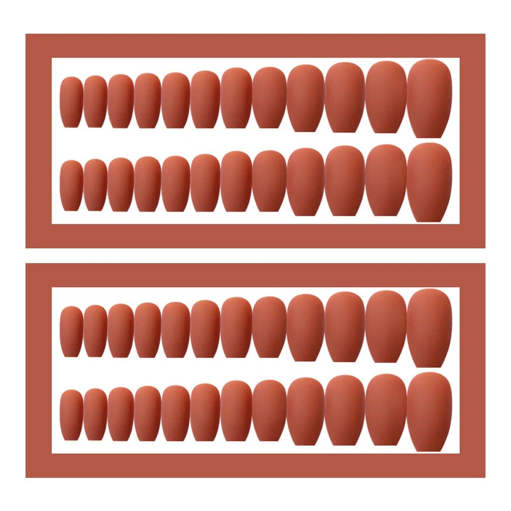 

24pcs Artificial Nails Full Cover False Nail Tips Gradient Color Fingernails Manicure Accessories Durable