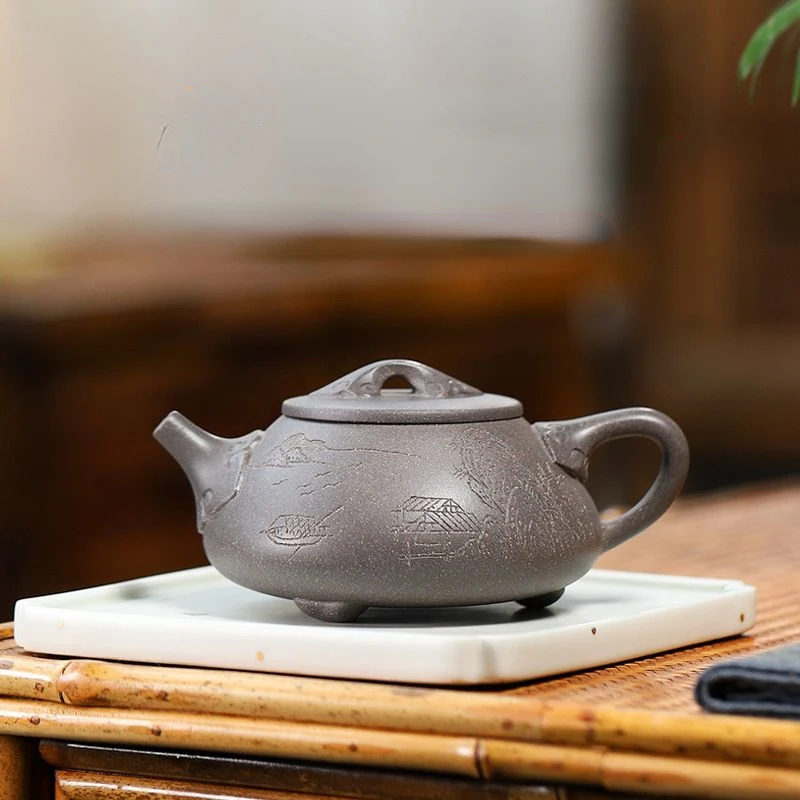 275ml Chinese Yixing Purple Clay Pot Handmade Brewing Teapot Household Chinese Kung Fu Tea Set