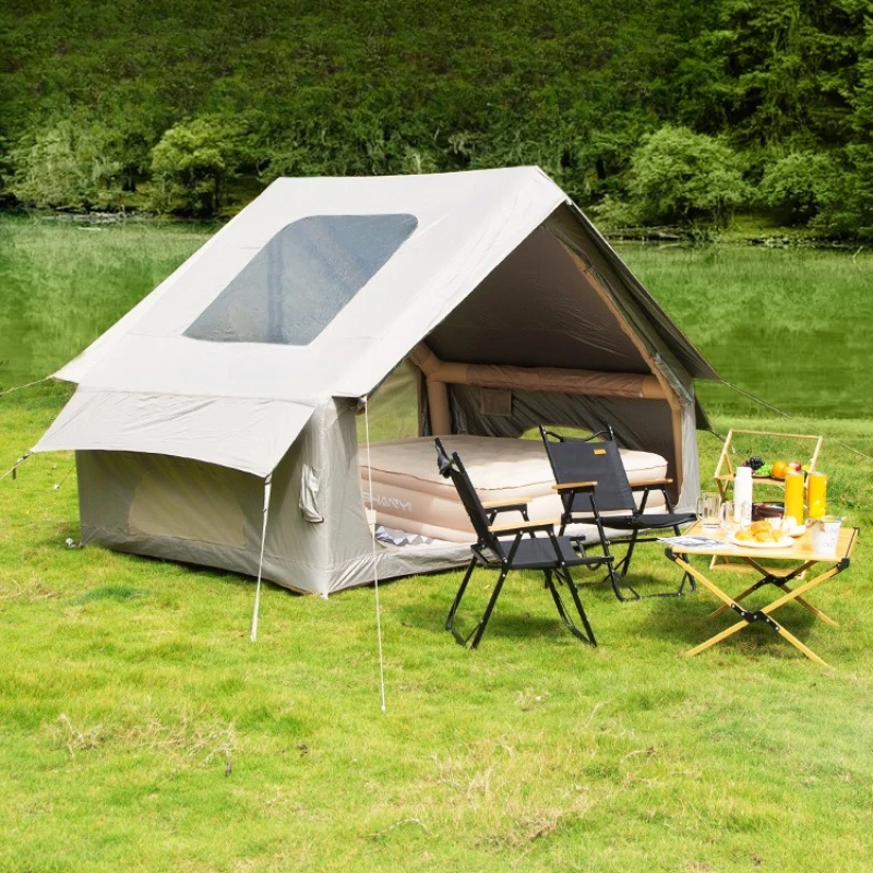 

Automatic inflatable tent outdoor camping overnight titanium vinyl rainstorm protection shade
