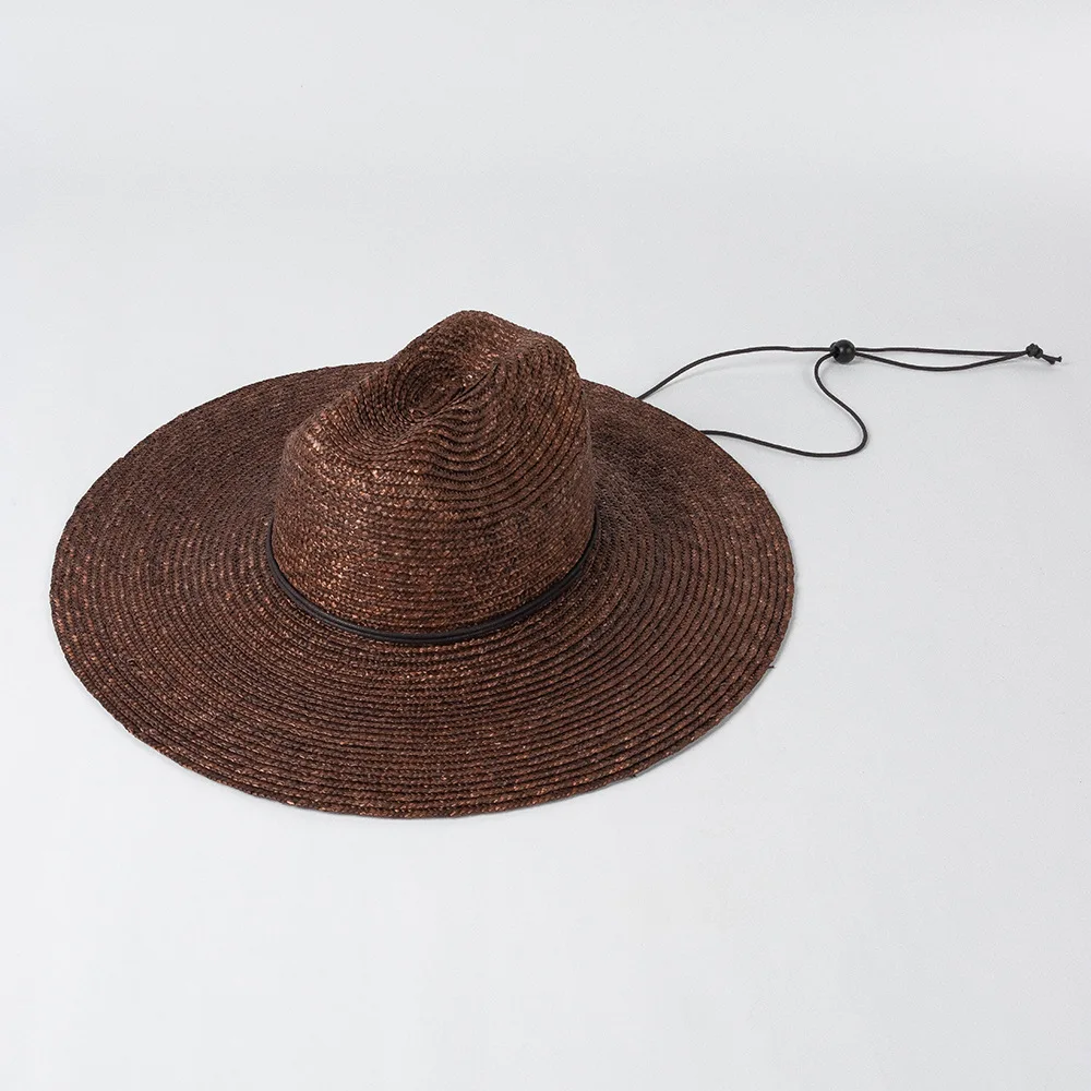 handwoven Panama Straw Hats for Women Summer Beach Sun Hat Wide Brim Fedora Cap UPF50+ Large Brim Palm Leaf Safari Hat