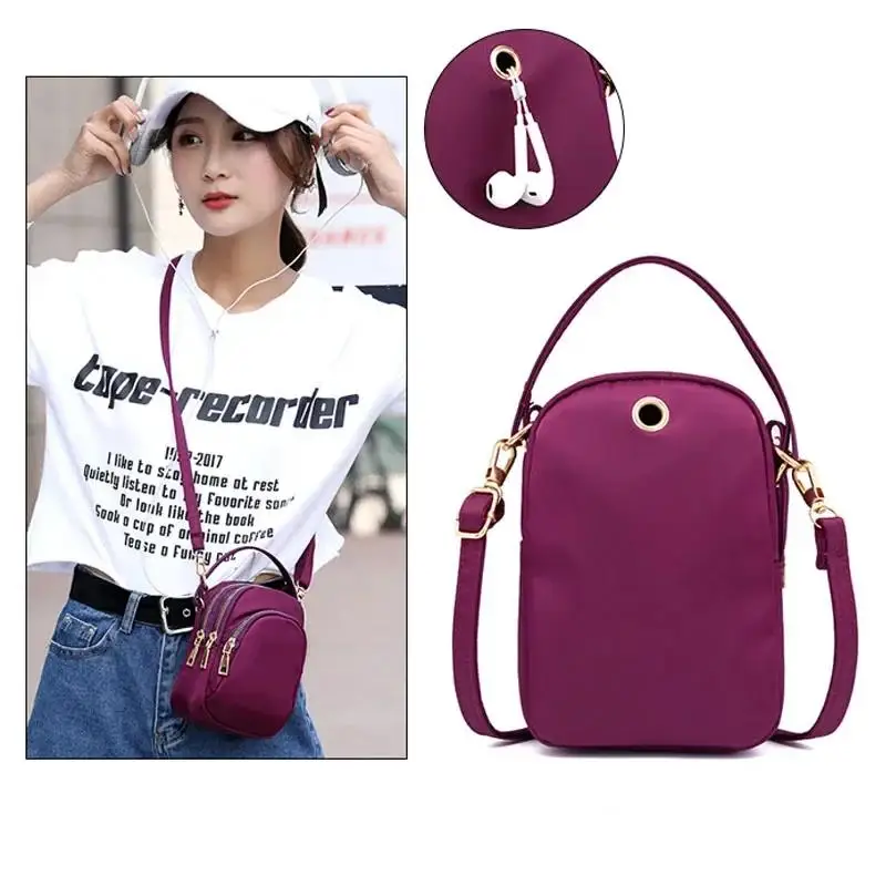 Women Handbags Multi-layer Practical Small Crossbody Shoulder Bags Simple Casual Cell Phone Ladies Girls Coin Purse 2024