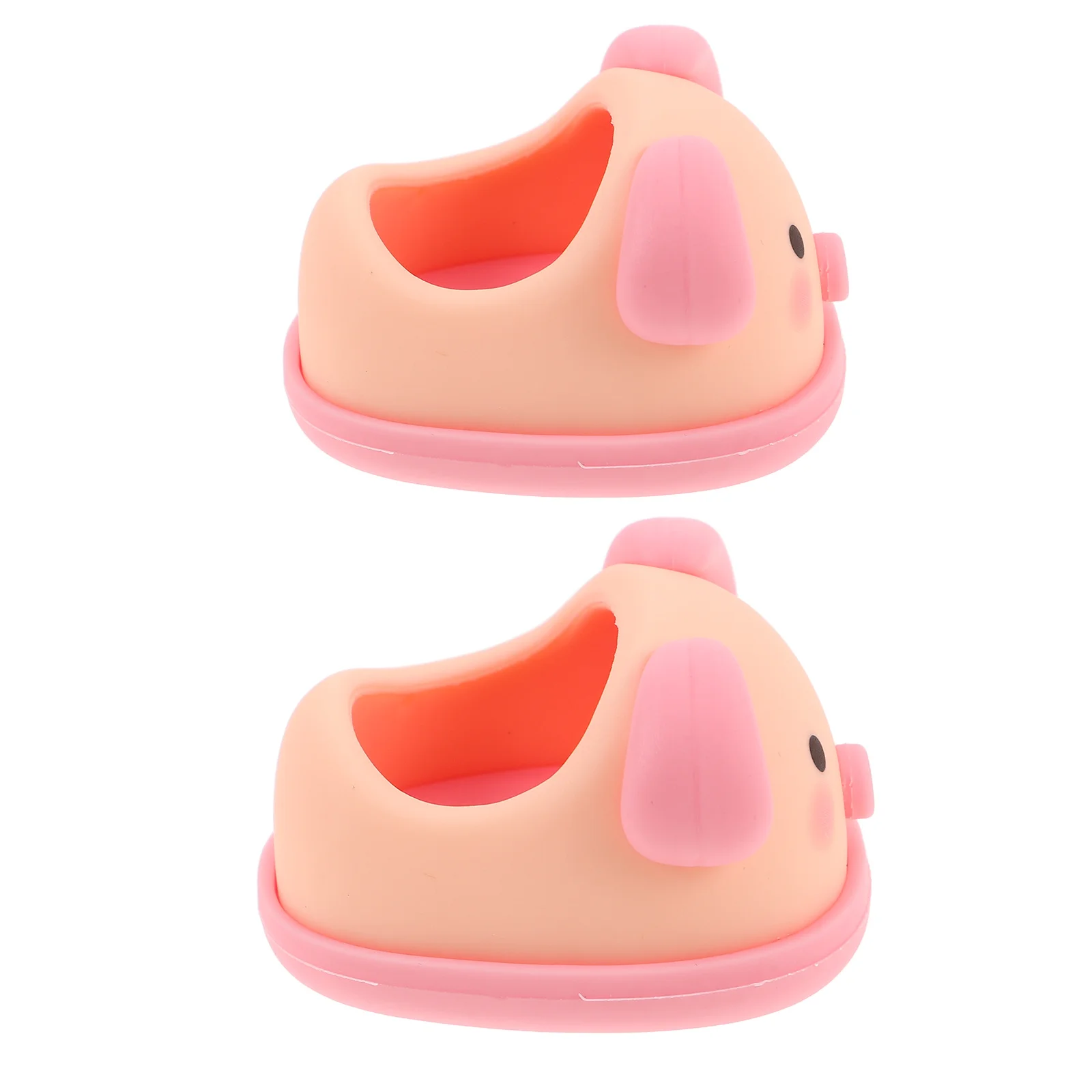 

1Pair Miniature Babe Shoes Adorable Pig Design Cute Dressup Accessories Easy Wear Small Summer Footwear for Kids Bedroom Play