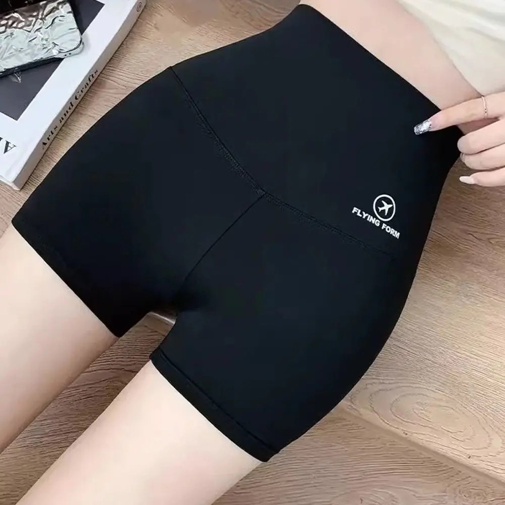 1Pcs New Nylon Knitted Safety Shorts Three-Quarter Length Butt Lifting High Waist Pants Thin Sexy Shark Short Bottoming Pants