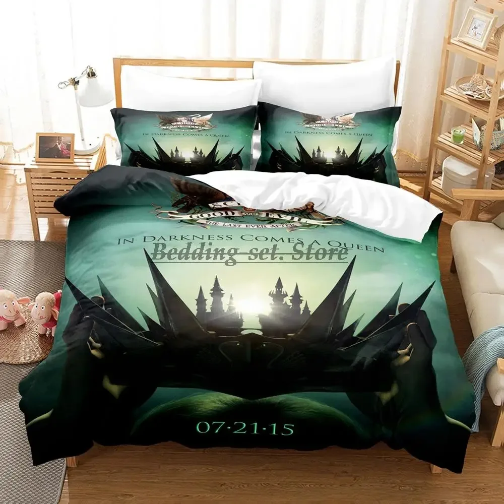 2023 The School for Good and Evil Bedding Set Single Twin Full Queen King Size Bed Set Aldult Kid Bedroom Duvetcover Sets Bed