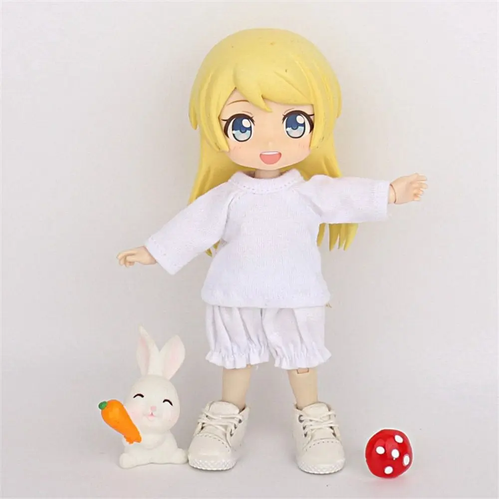 

Fashion Long Sleeved T-Shirt Casual Wear Gift Toys Doll Basic Color T-shirt Tops 10 Styles for 1/11 ob11 Dolls/1/12 Bjd Dolls