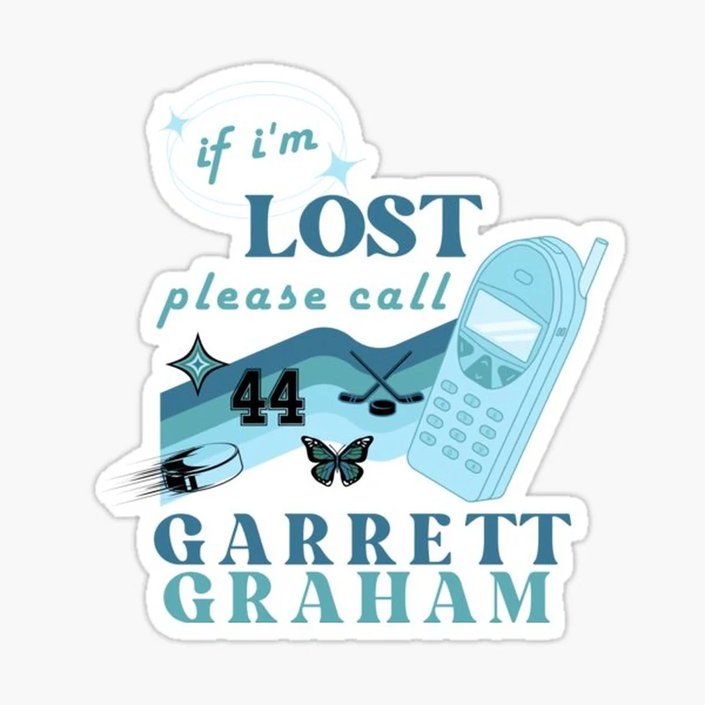 If Lost Please Call Garrett Graham Sticker for Laptop Decor Bedroom Car Cute Cartoon Art Fashionable Public Suitcase